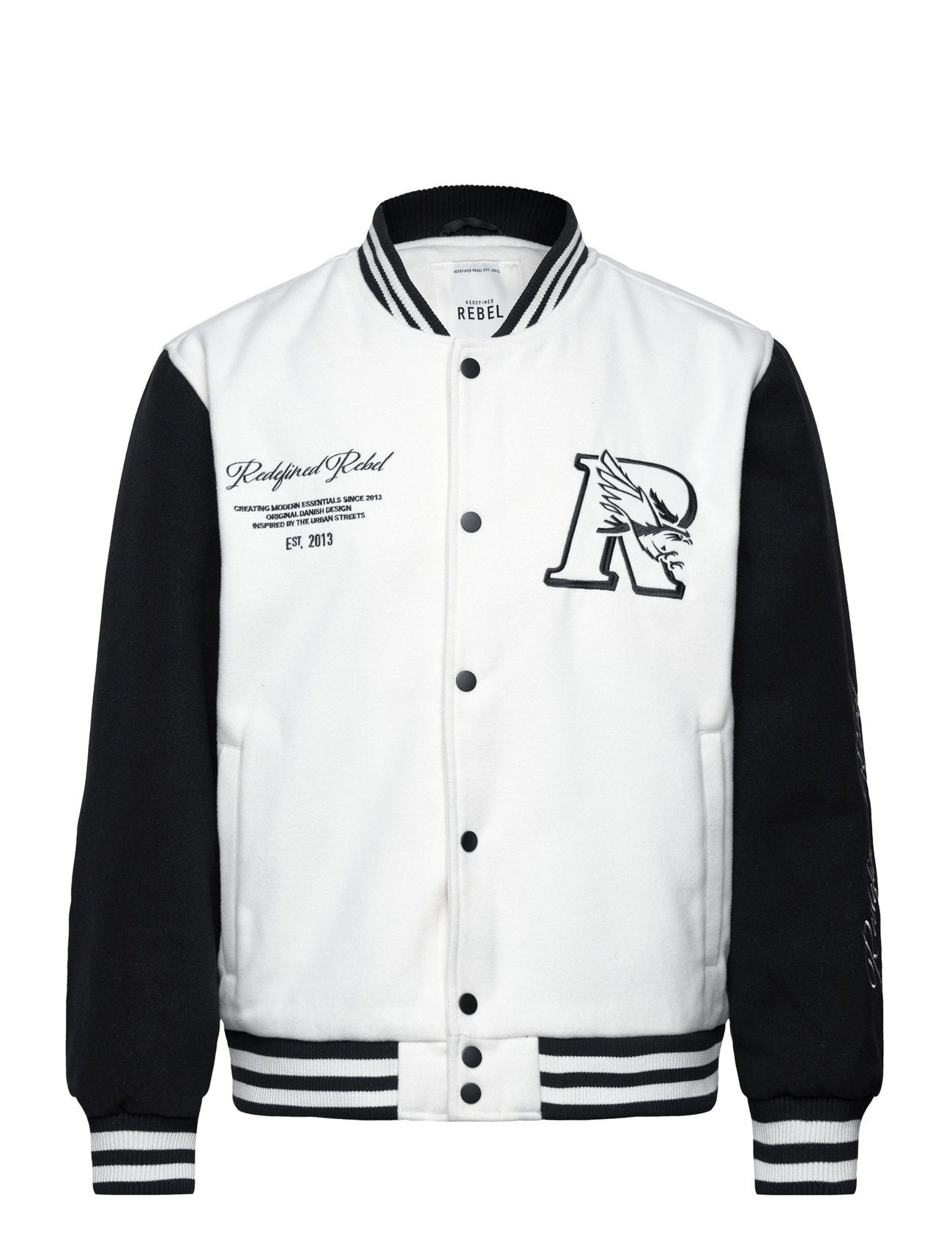 Rrmagnus Jacket Outerwear Jackets Varsity Jackets White Redefined Rebel