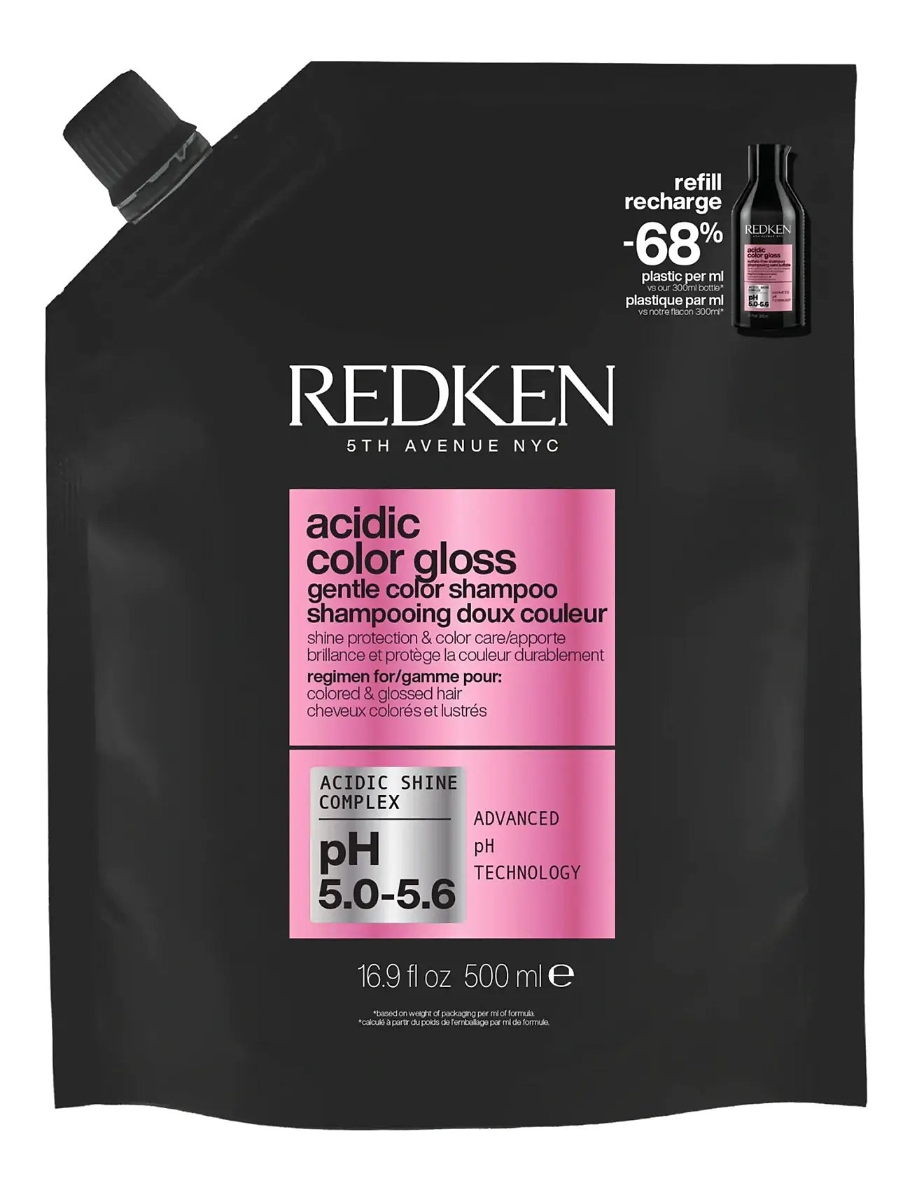Redken Redken Acidic Color Gloss Shampoo Refill 500ml, 500 ml, Nude, Pleje > Shampoo, Dame