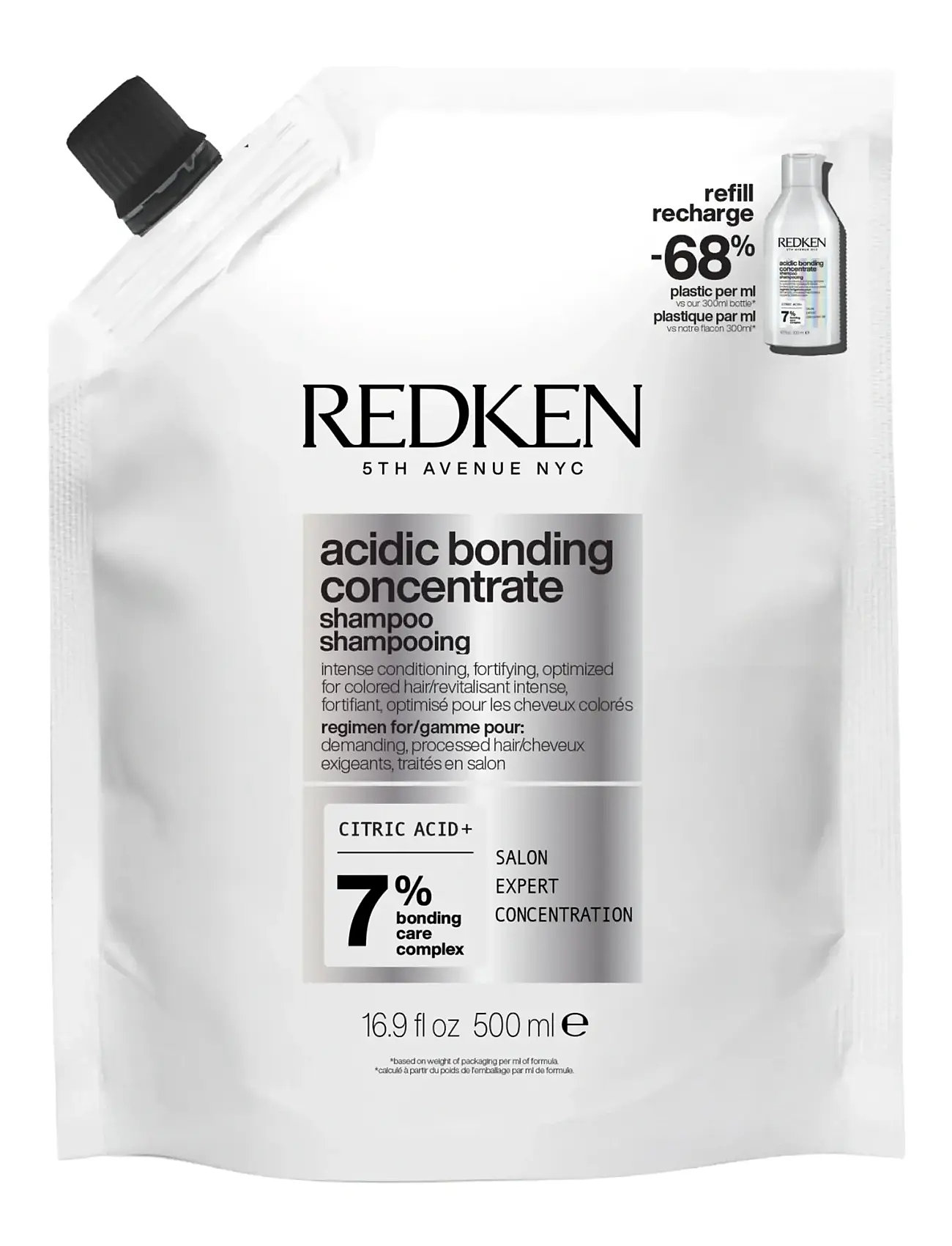 Redken Redken Acidic Bonding Concentrate Shampoo Refill 500 ml, 500 ml, White, Pleje > Shampoo, Dame