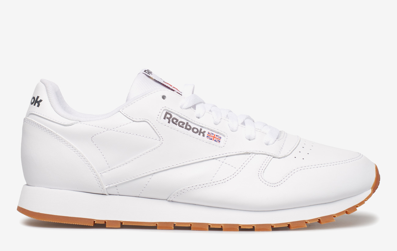 white gum reebok classic