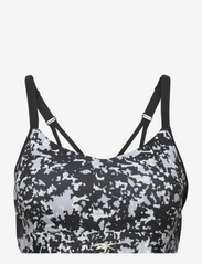 Lux Speckle Modern Safari Strappy Bra - BLACK