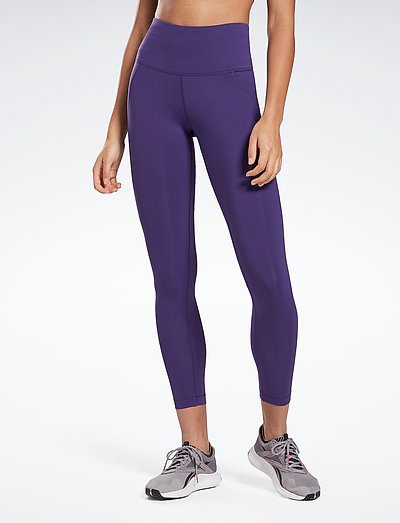 reebok high rise tights blue