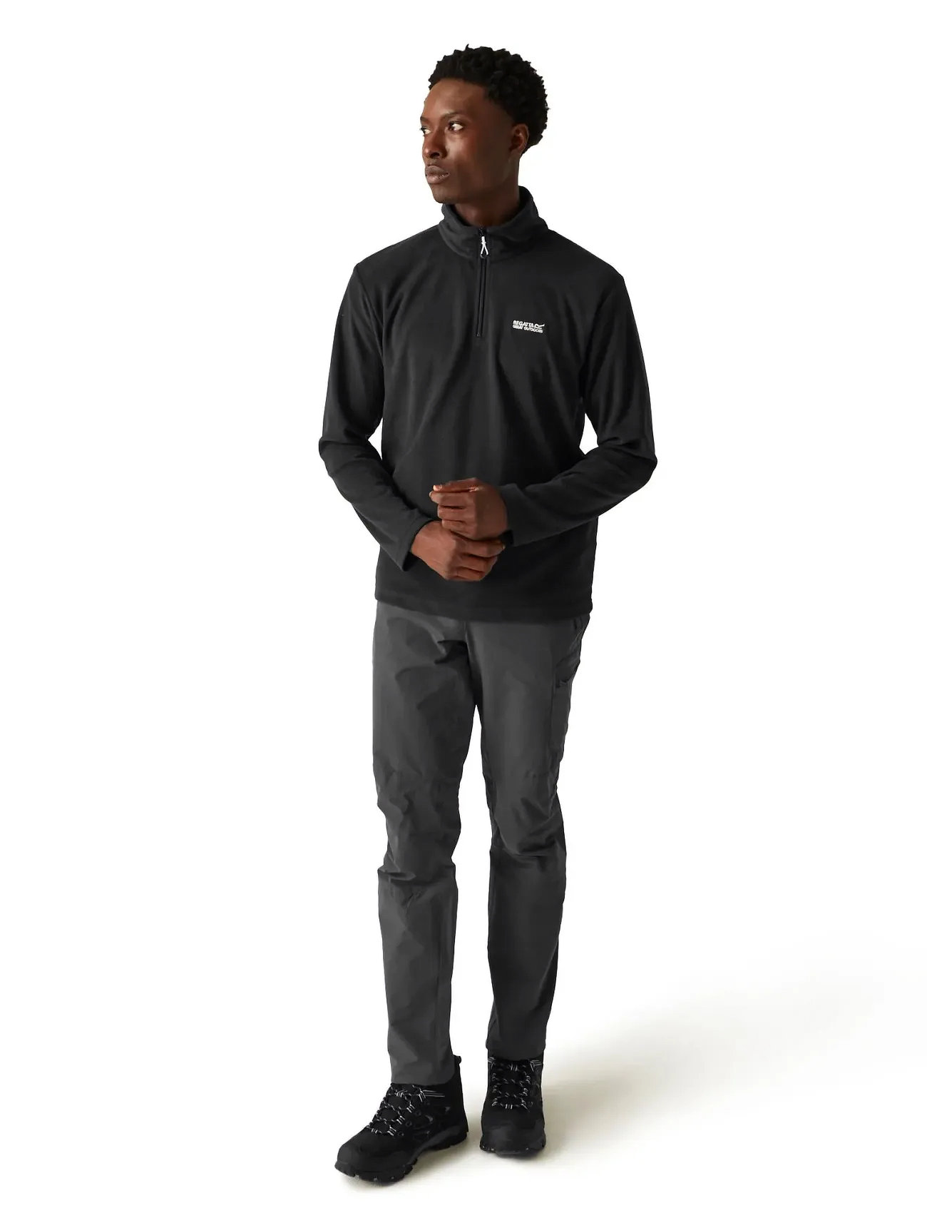 Regatta Thompson, XXL, Black, Sport Fleeces & Midlayers > Sport Fleeces, Herre