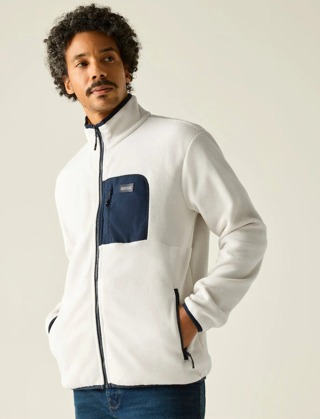 Regatta Frankie F/Z Fleece, S, White, Sport Fleeces & Midlayers > Sport Fleeces, Herre