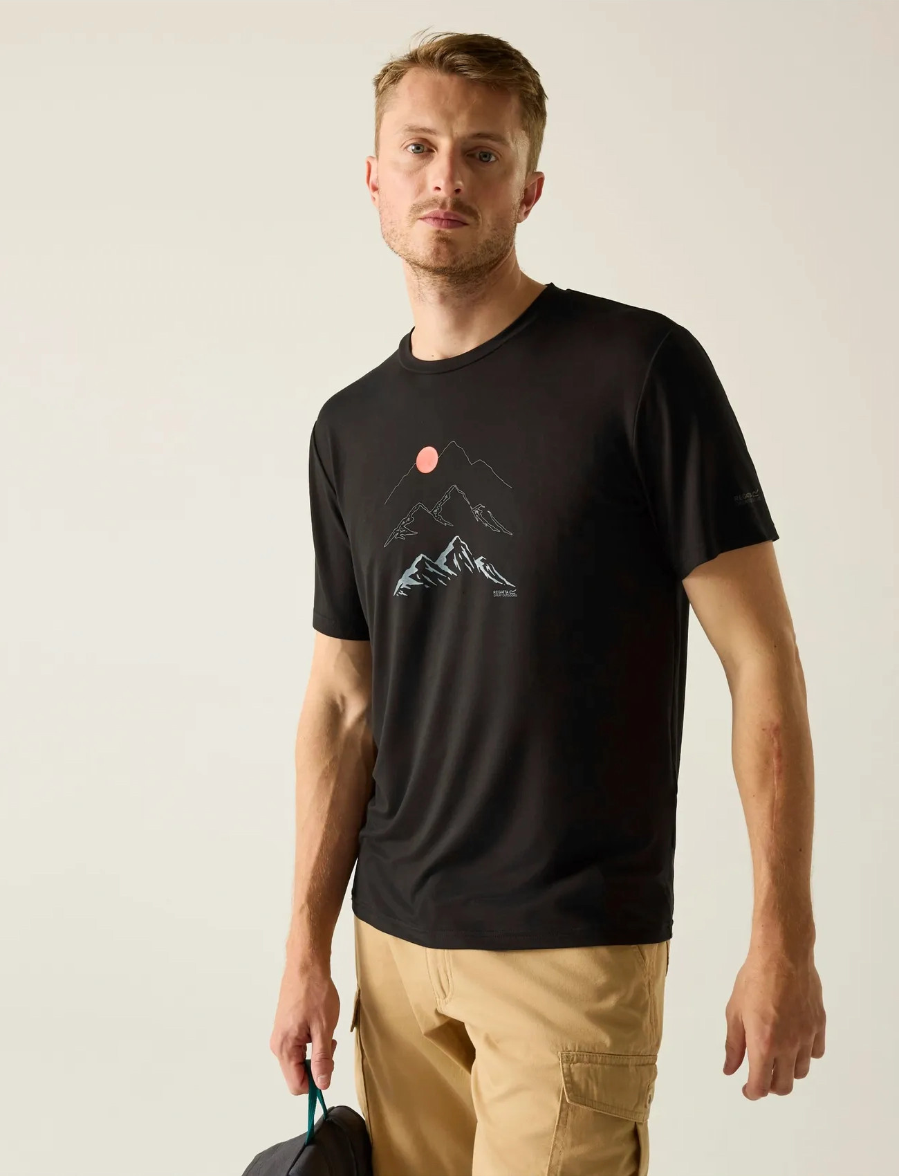 Regatta Fingal Stretch, XXL, Black, Sport Overdele > Sport T-shirts, Herre
