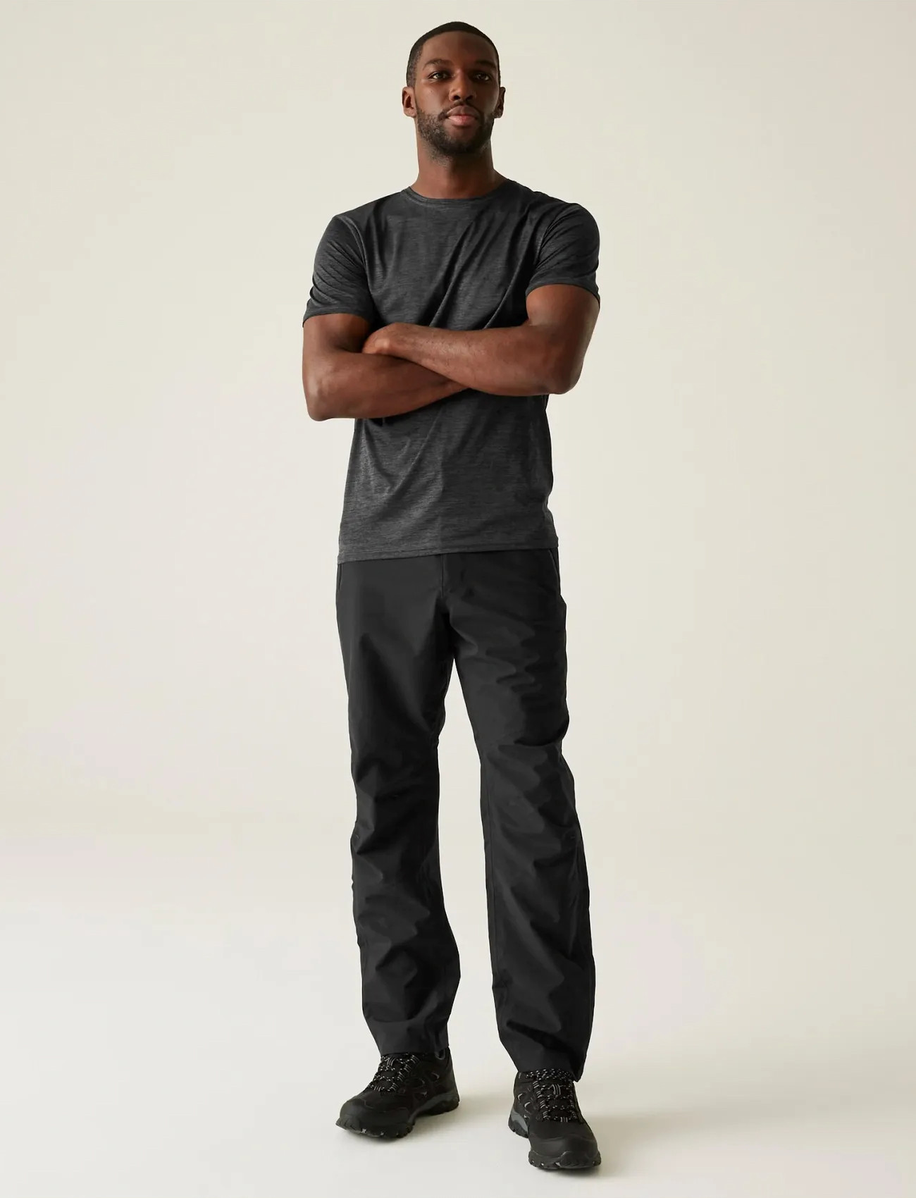 Regatta Highton Stretch Overtrousers, M, Black, Sport Rainwear > Sport Rain Pants, Herre