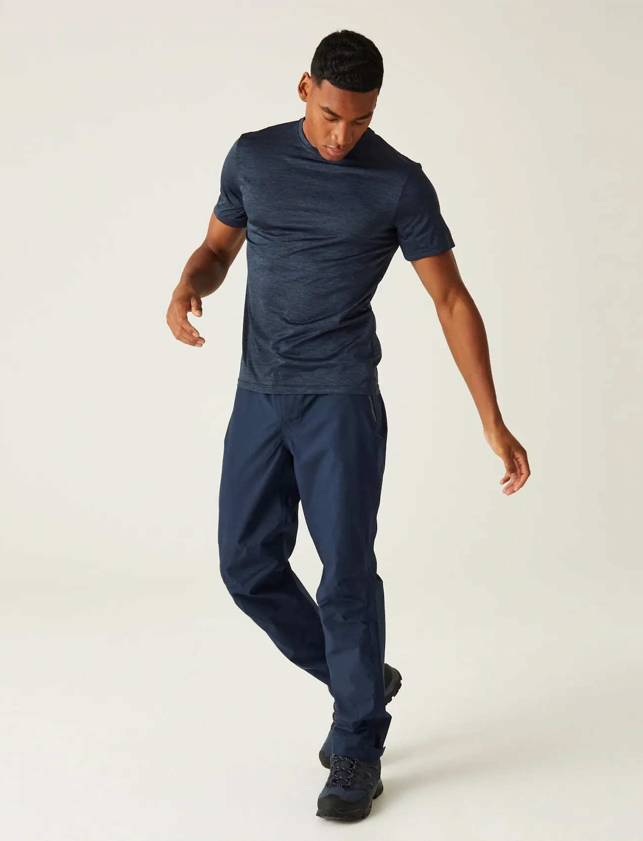Regatta Highton Stretch Overtrousers, S, Navy, Sport Rainwear > Sport Rain Pants, Herre
