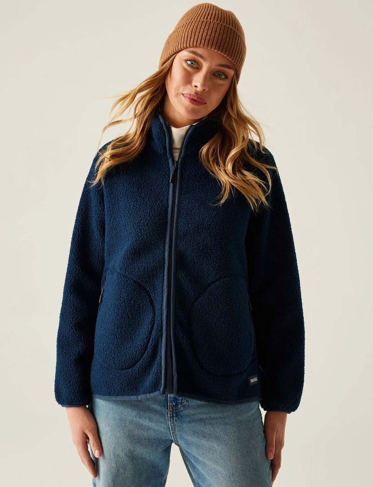 Regatta Women's Frankie Borg Full Zip, S, Navy, Sport Clothing > Sport Fleeces & Midlayers, Dame