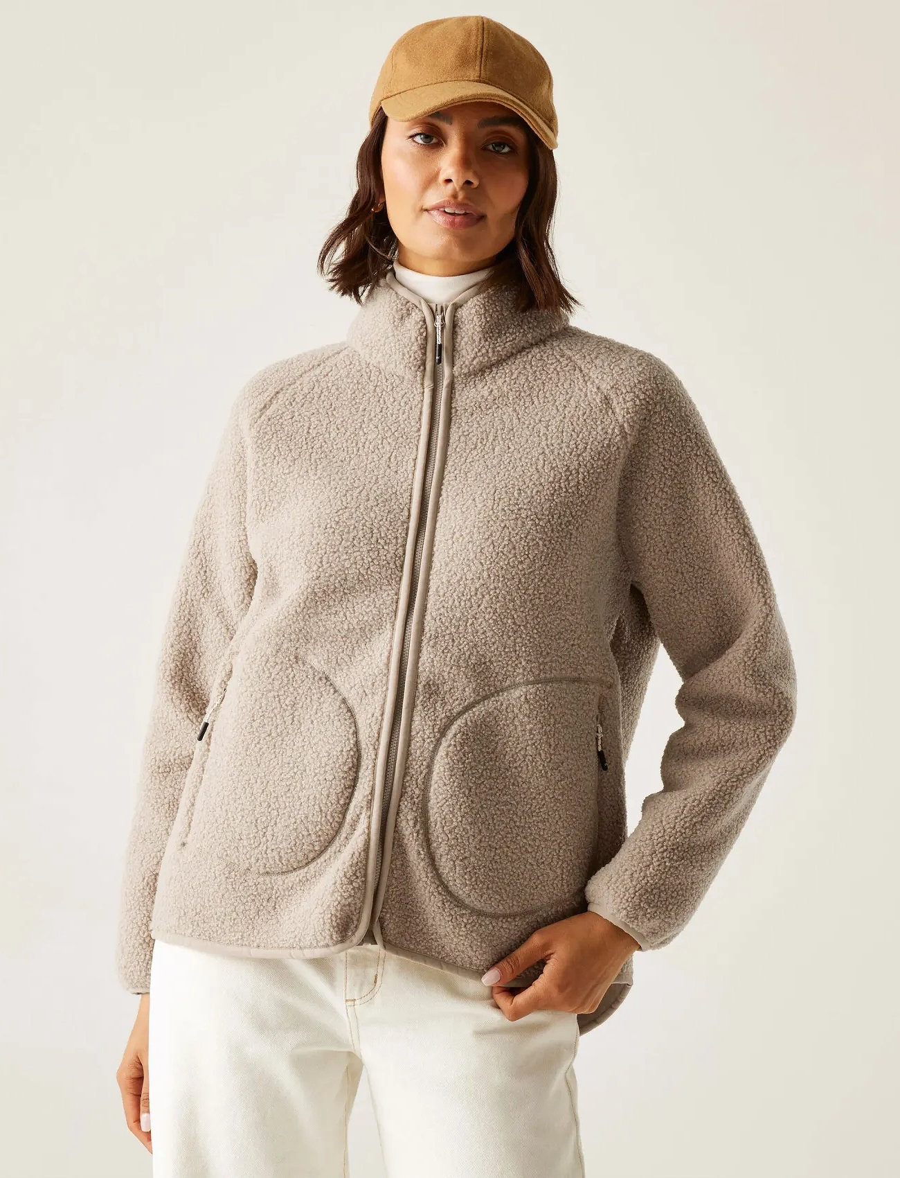 Regatta Women's Frankie Borg Full Zip, XL, Beige, Sport Clothing > Sport Fleeces & Midlayers, Dame