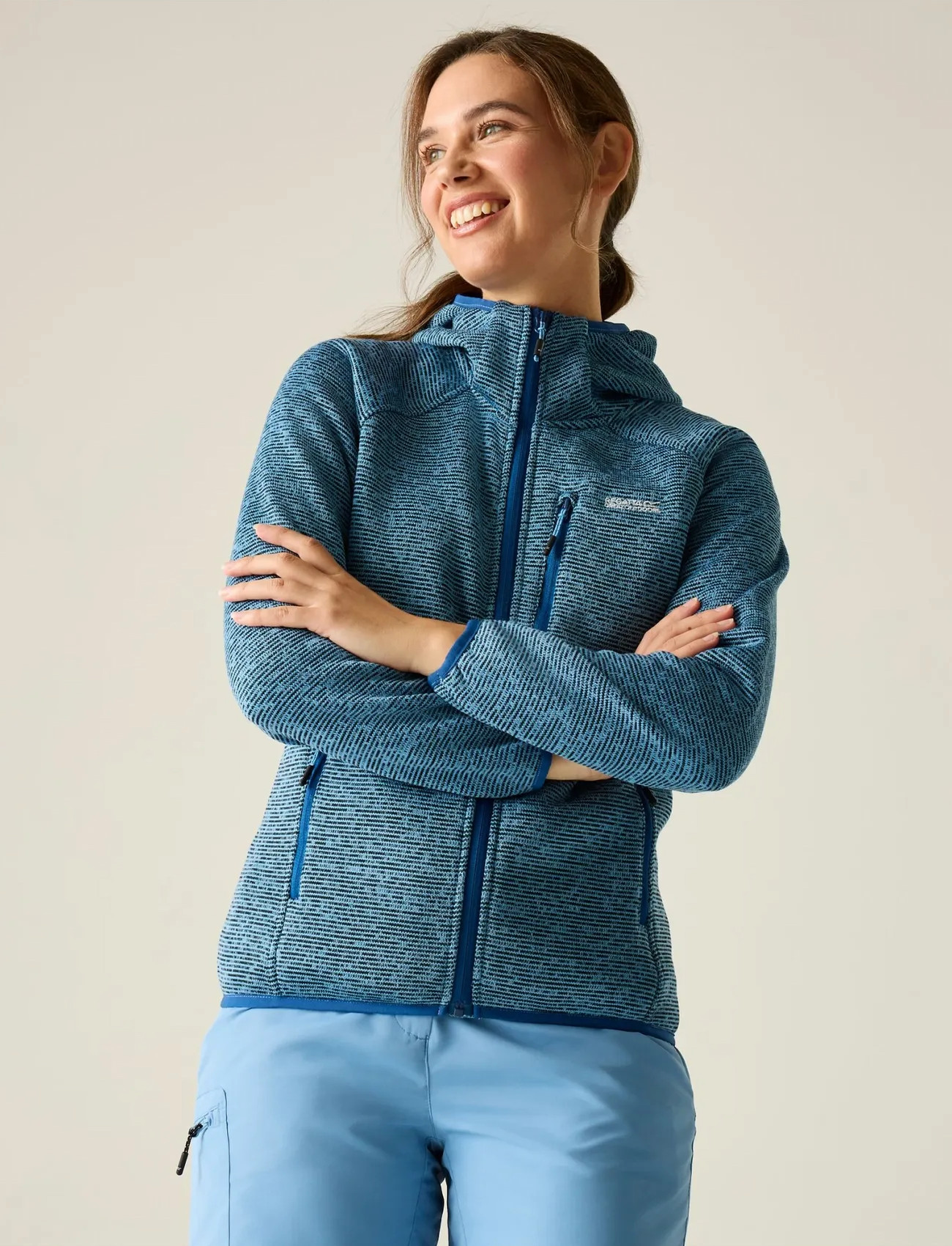 Regatta Womens Hooded Newhill, L, Blue, Sport Clothing > Sport Fleeces & Midlayers, Dame