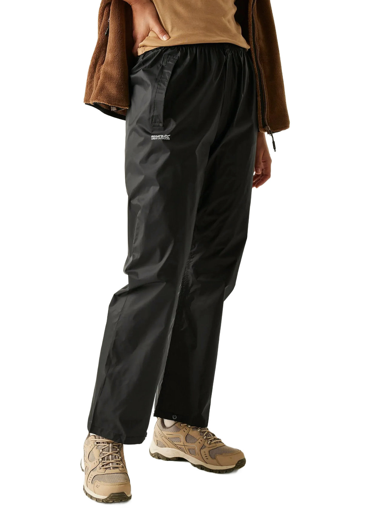 Regatta Pack-It Overtrousers, S, Black, Sport Rainwear > Sport Rain Pants, Dame