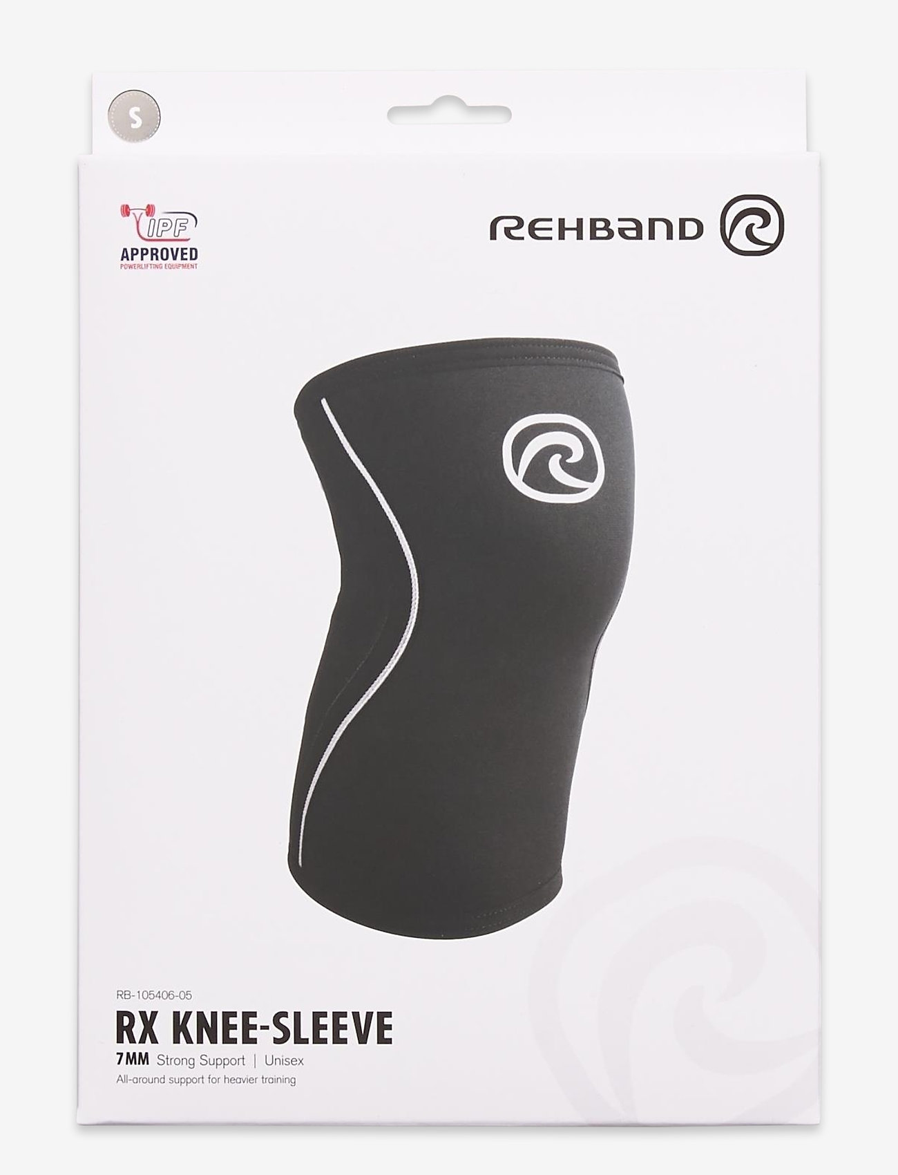 Black Rehband RX 7mm Knee Sleeve Support 