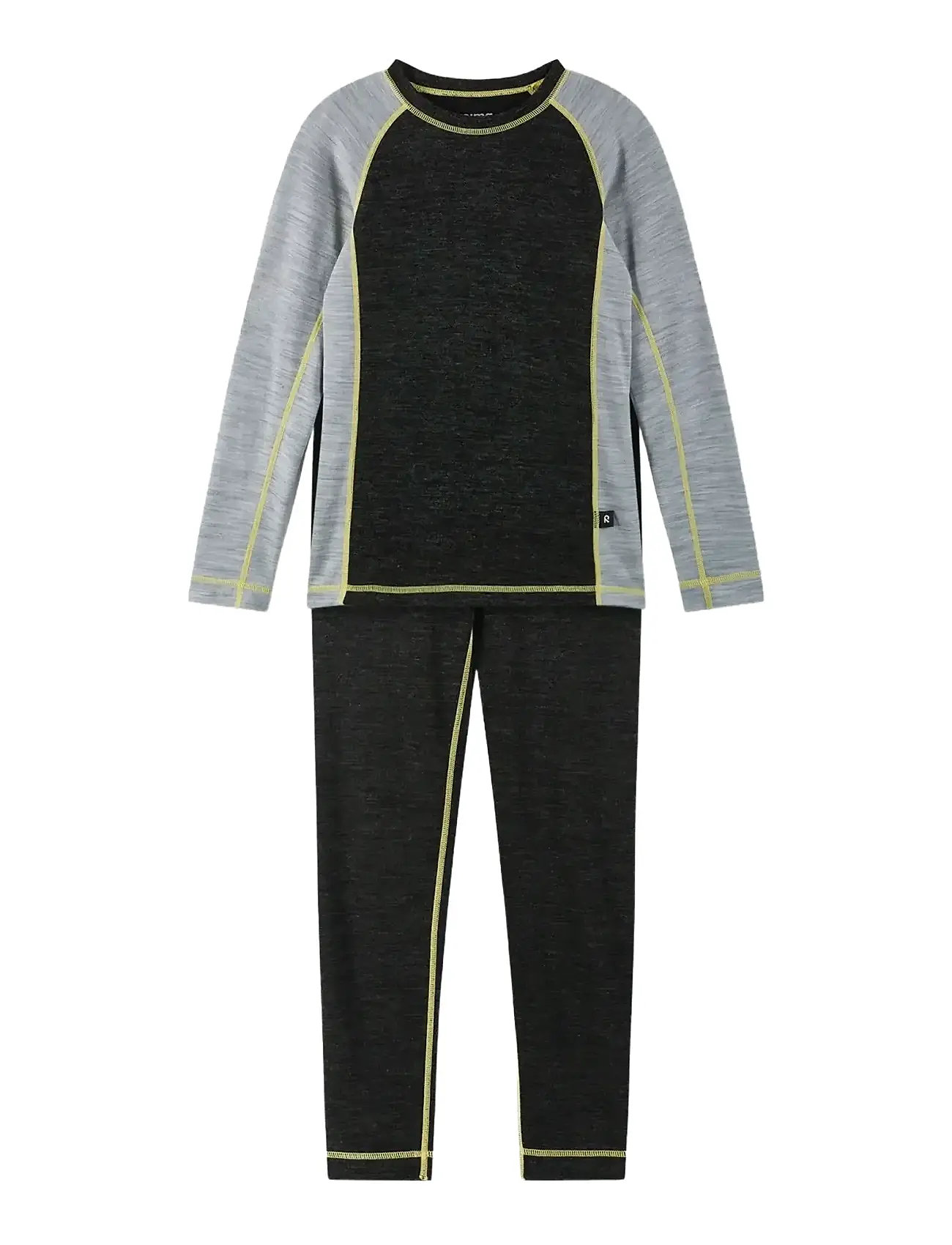 Reima Wool Base Layer Set, Taitoa, 90, Grey, Base Layers > Base Layer Sæt, Børn