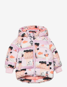 Toddlers' winter jacket Moomin Lykta - puffer & padded - peach pink