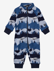 Toddlers' fleece all-in-one Myytti - ar garām piedurknēm - soft navy