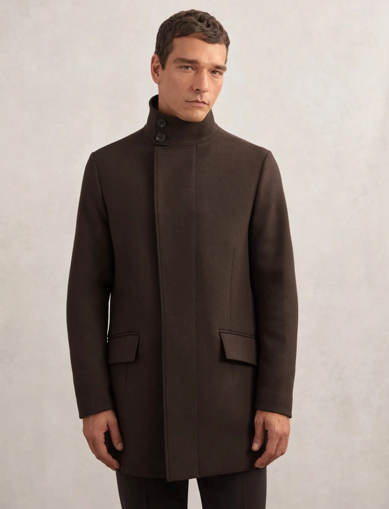 Reiss Riot, M, Brown, Frakker > Uldfrakker, Herre