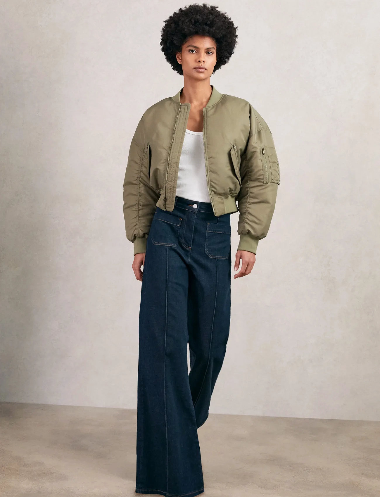 Reiss Juniper, 42, Khaki green, Jakker > Bomberjakker, Dame