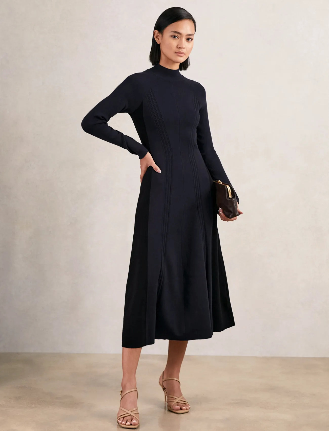 Reiss Zaya, XS, Navy, Kjoler > Knælange Og Midi, Dame