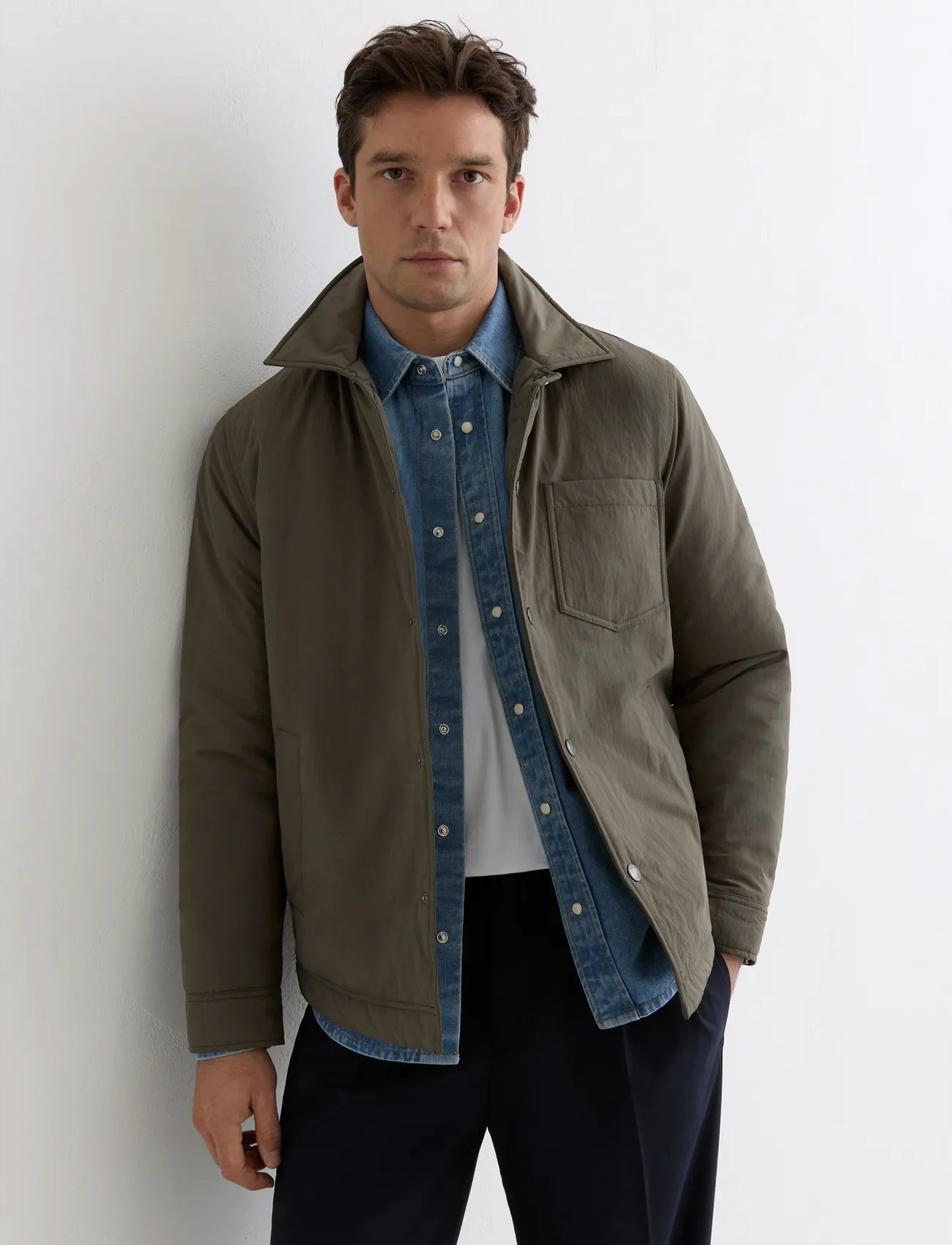 Reiss Vasey, S, Khaki green, Skjorter > Afslappet Shirts, Herre