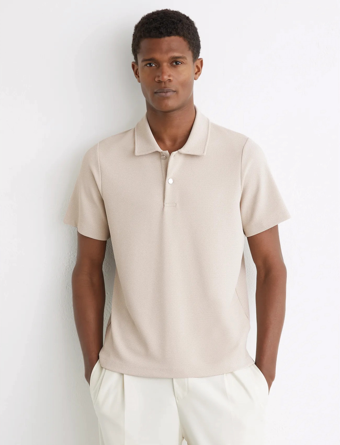 Reiss Kennedy, L, Beige, Poloer > Kortærmede, Herre