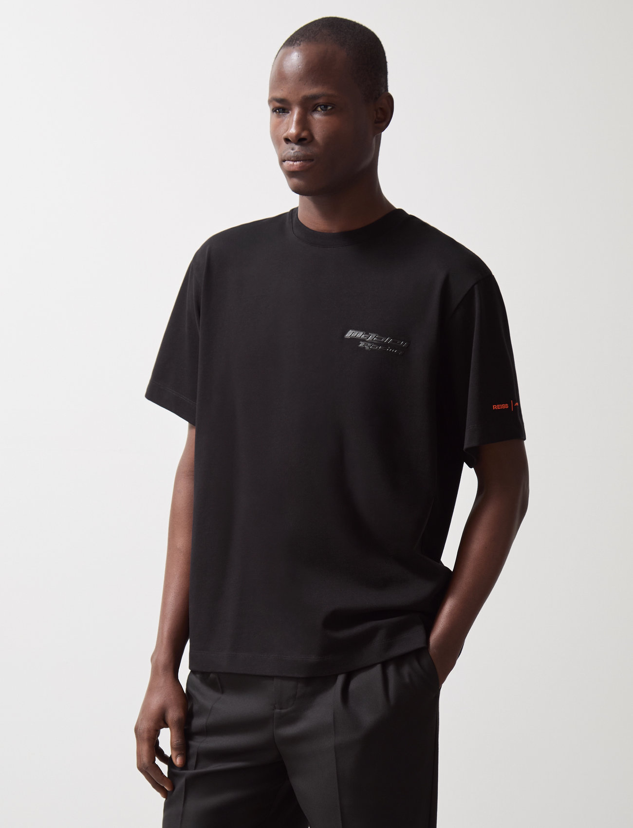 Reiss Nakata, L, Black, T-Shirts > Kortærmede, Herre