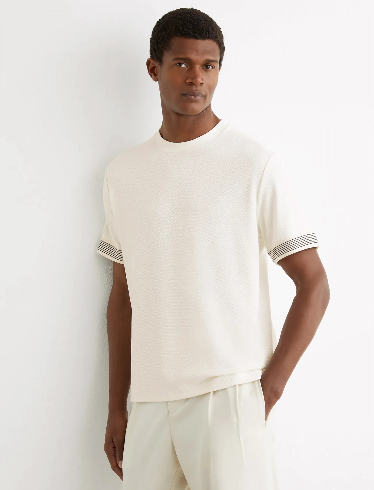 Reiss Aries, L, White, T-Shirts > Kortærmede, Herre