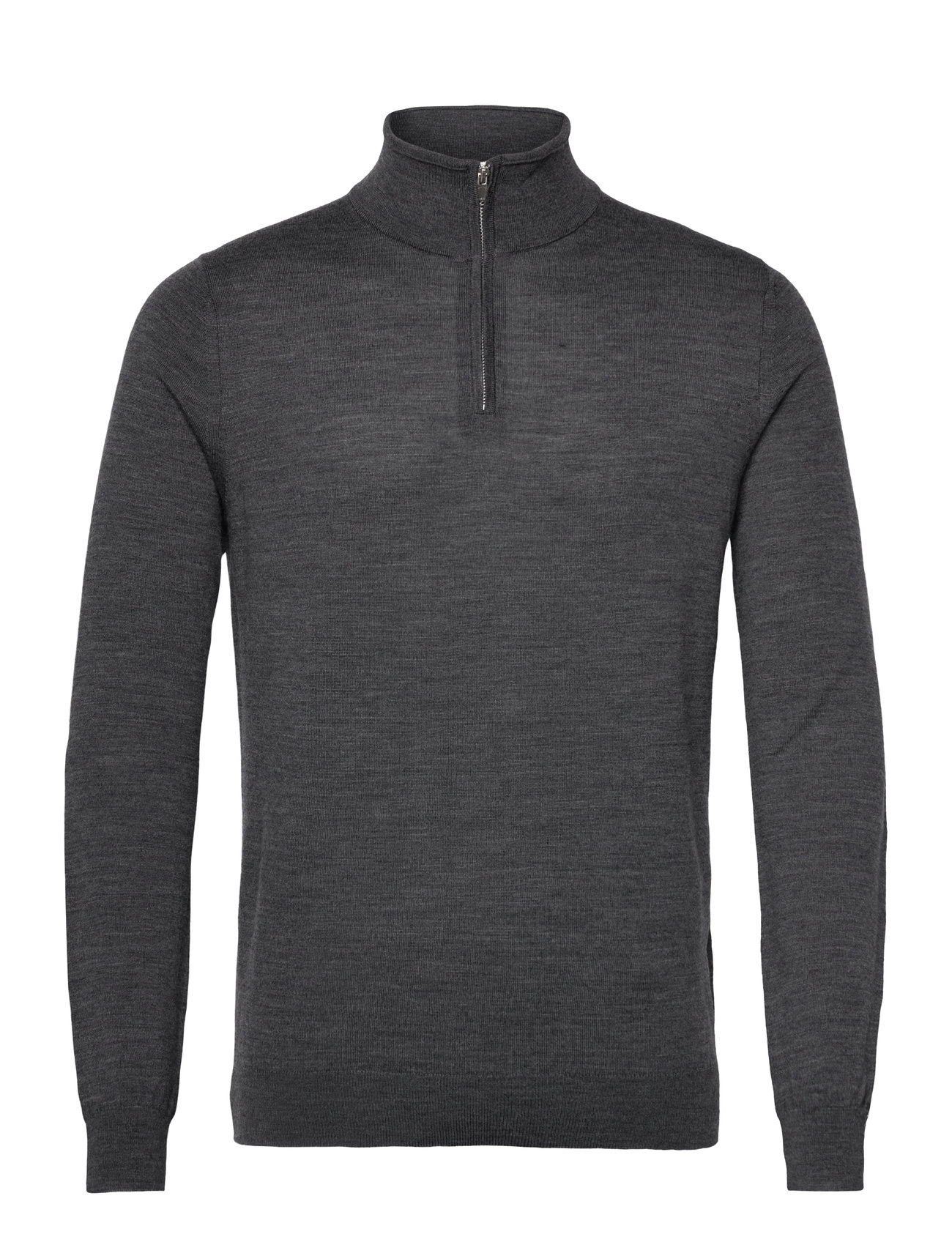 Reiss Blackhall, M, Grey, Strik > Trøjer Med Halv Lynlås, Herre