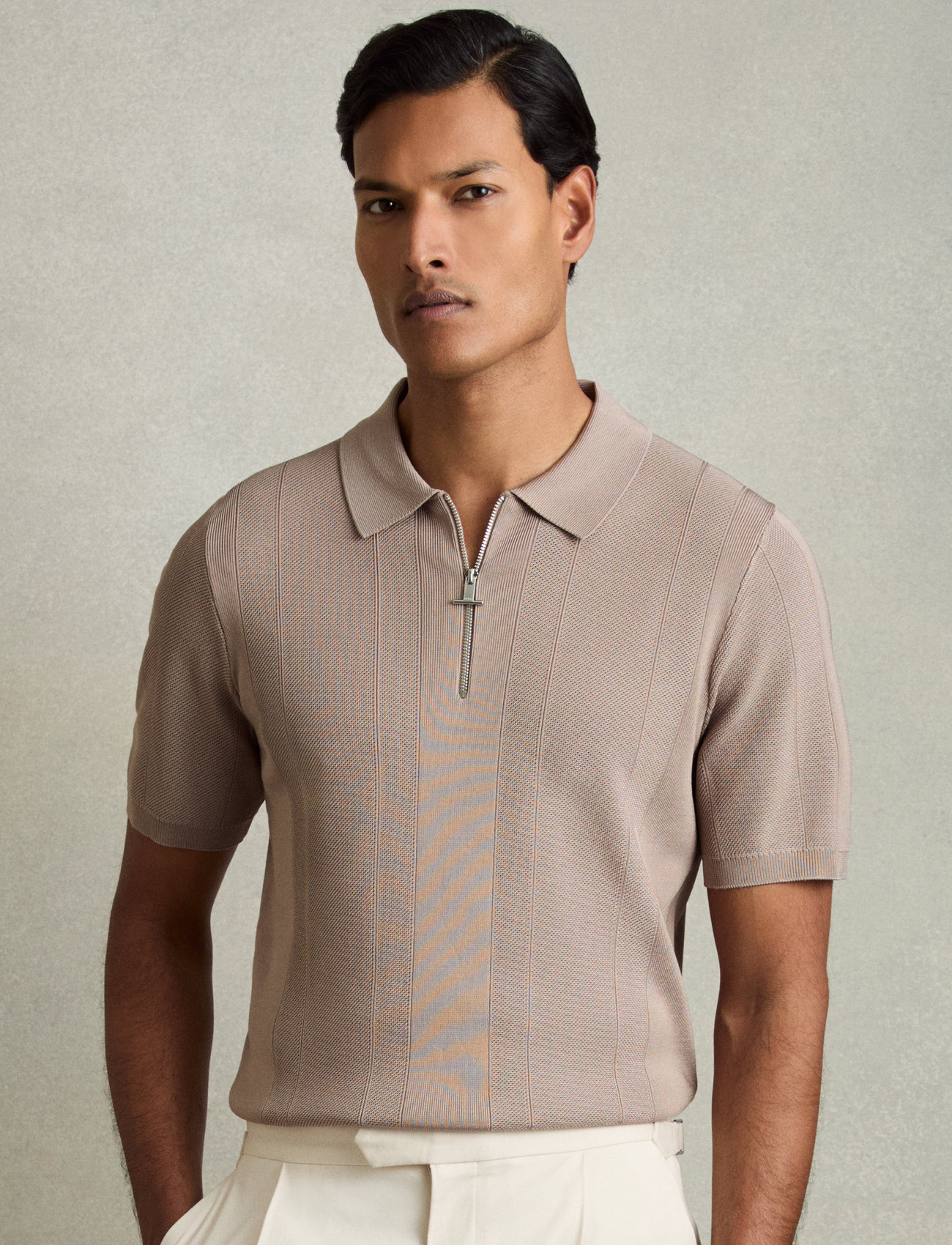 Reiss Bart, L, Beige, Poloer > Kortærmede, Herre