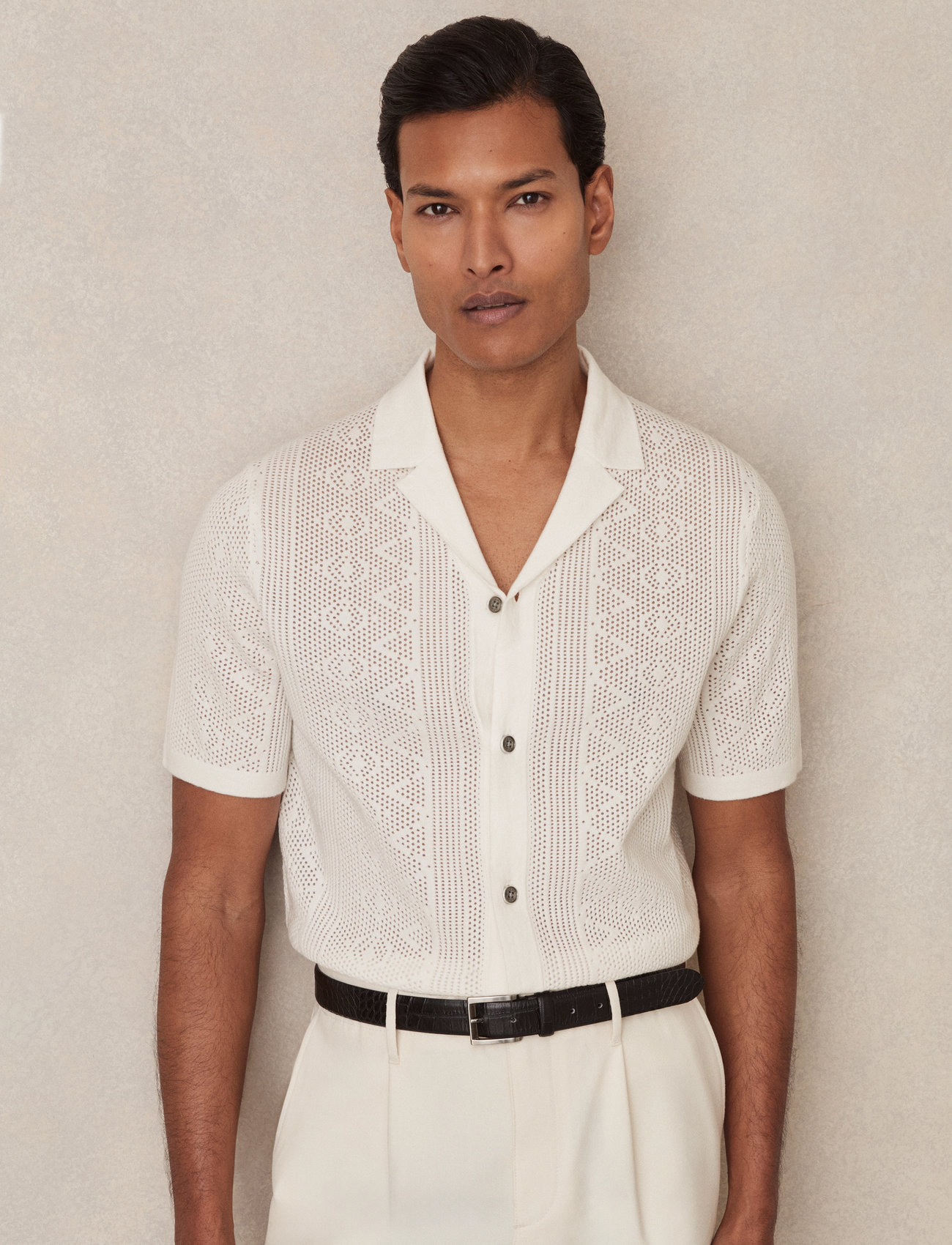 Reiss Kipling, M, White, Skjorter > Kortærmede Shirts, Herre