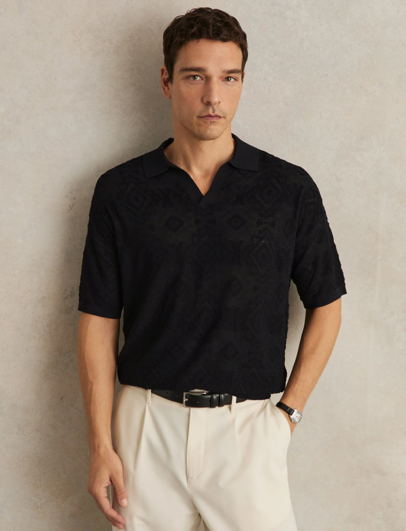 Reiss Banks, S, Navy, Poloer > Kortærmede, Herre
