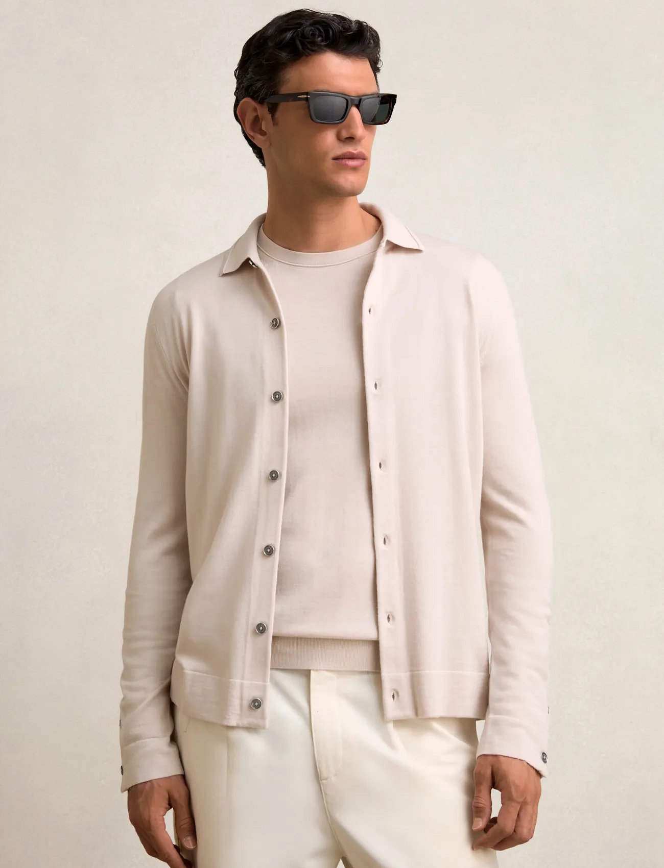 Reiss Forbes, S, Beige, Strik > Cardigans, Herre