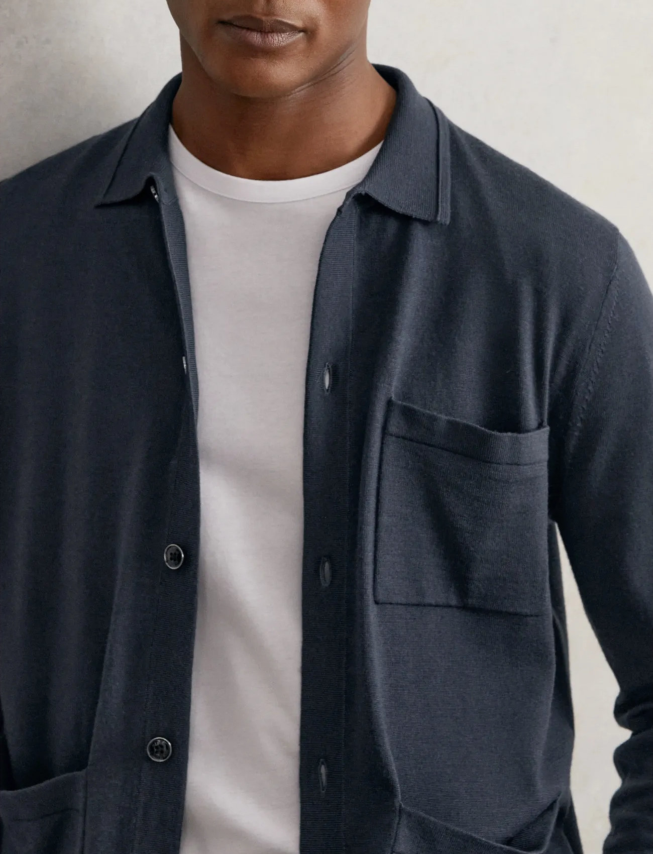 Reiss Munich, L, Navy, Designere > Overshirts, Herre
