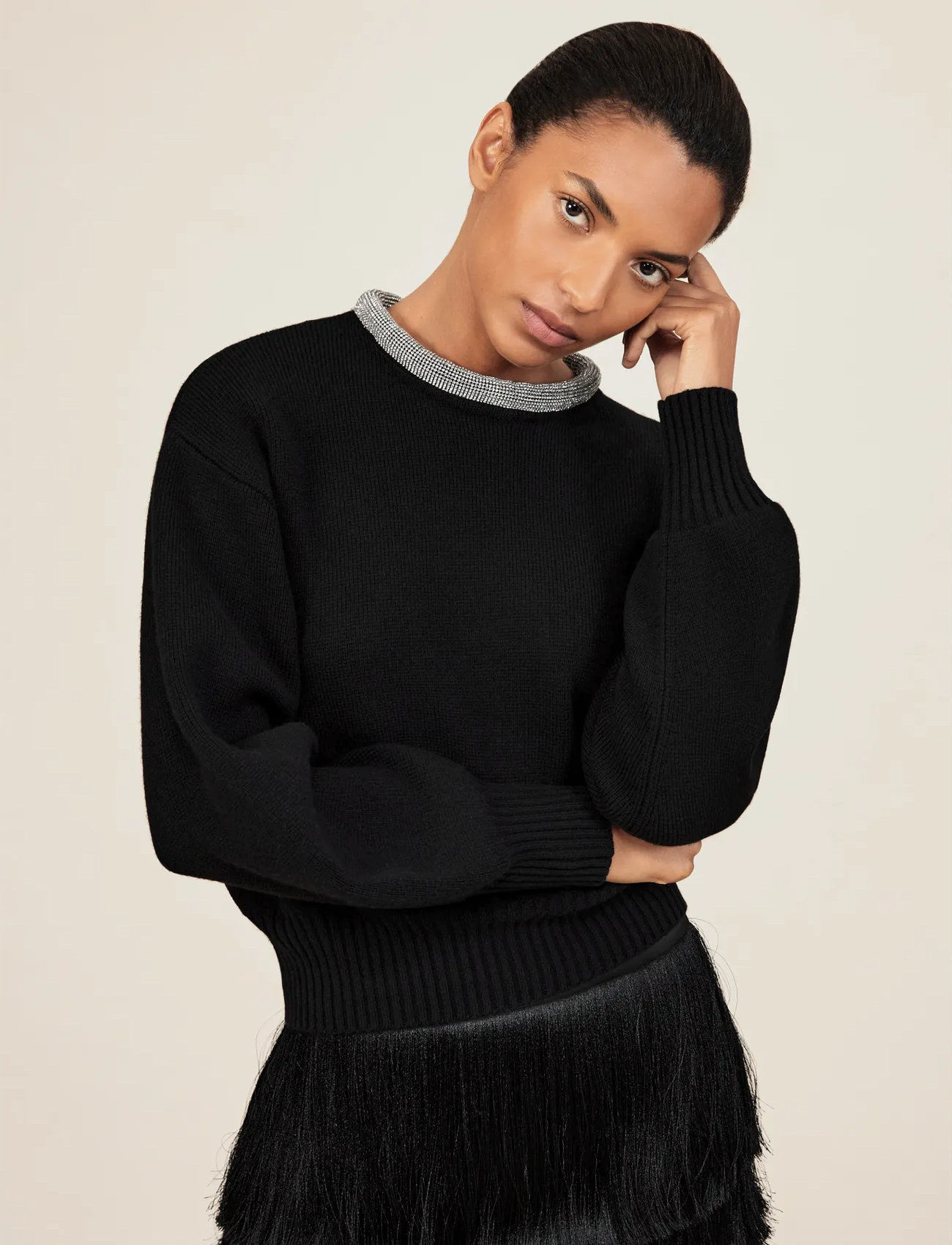 Reiss Crissie, S, Black, Strik > Trøjer, Dame