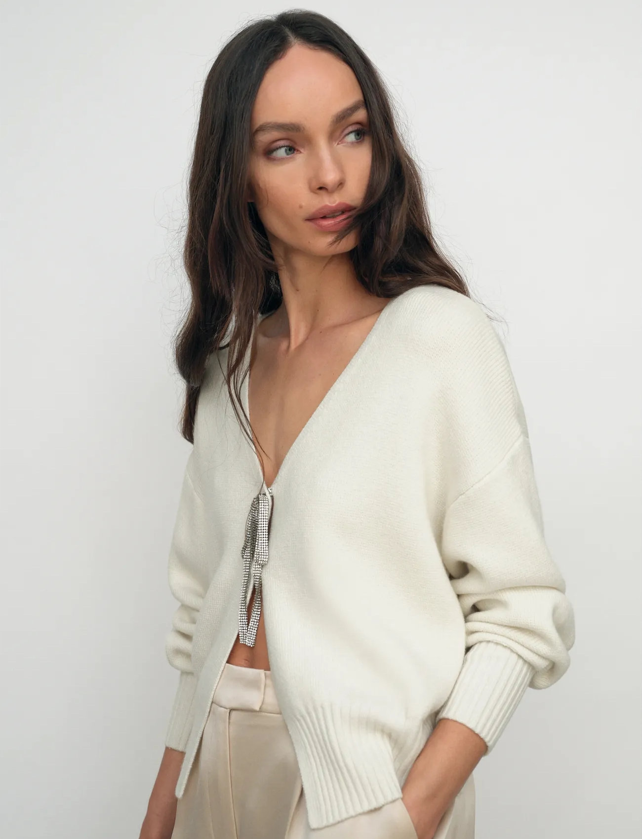 Reiss Beau, M, Cream, Strik > Cardigans, Dame