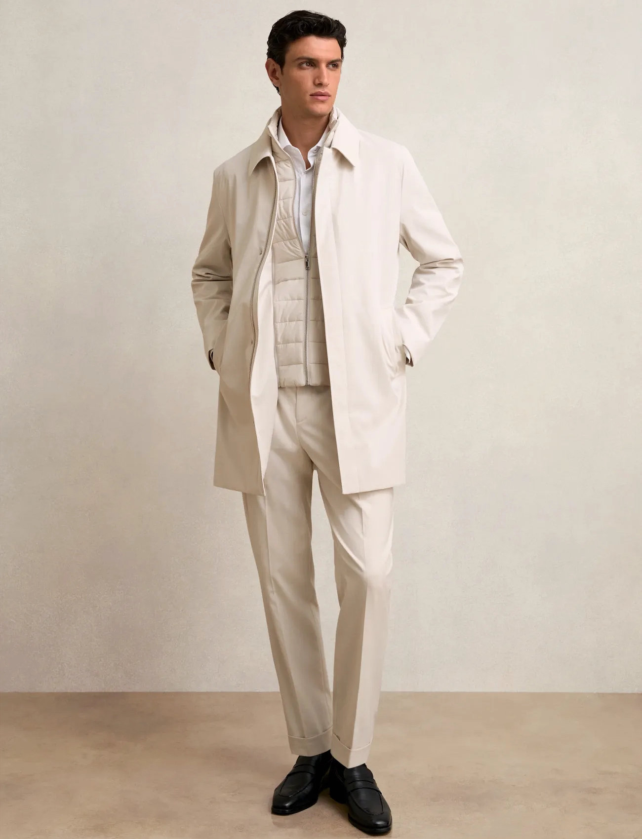 Reiss Logan, L, Cream, Frakker > Lette Frakker, Herre