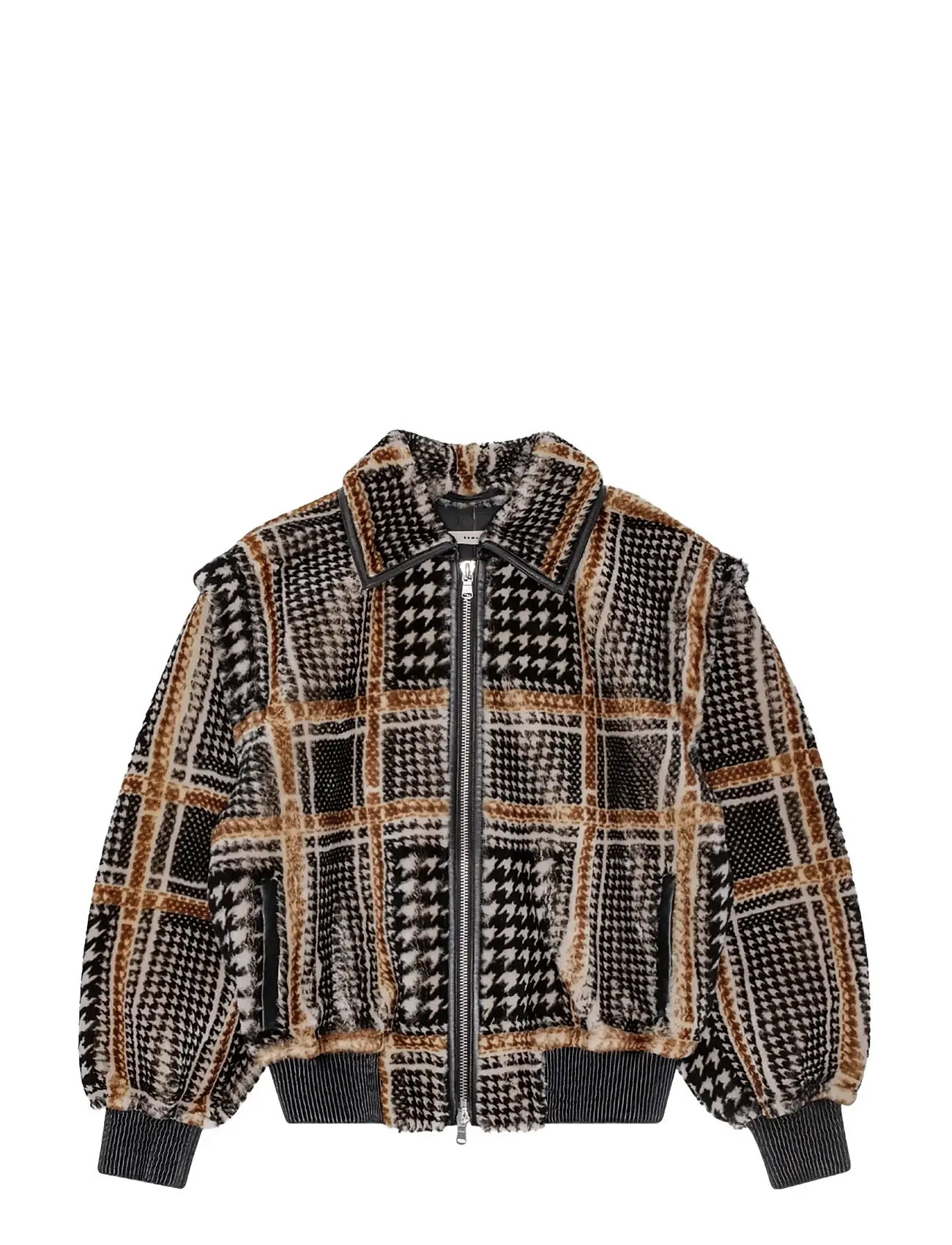 REMAIN BIRGER CHRISTENSEN Check Shearling Jacke Patterned - 36 - Damen