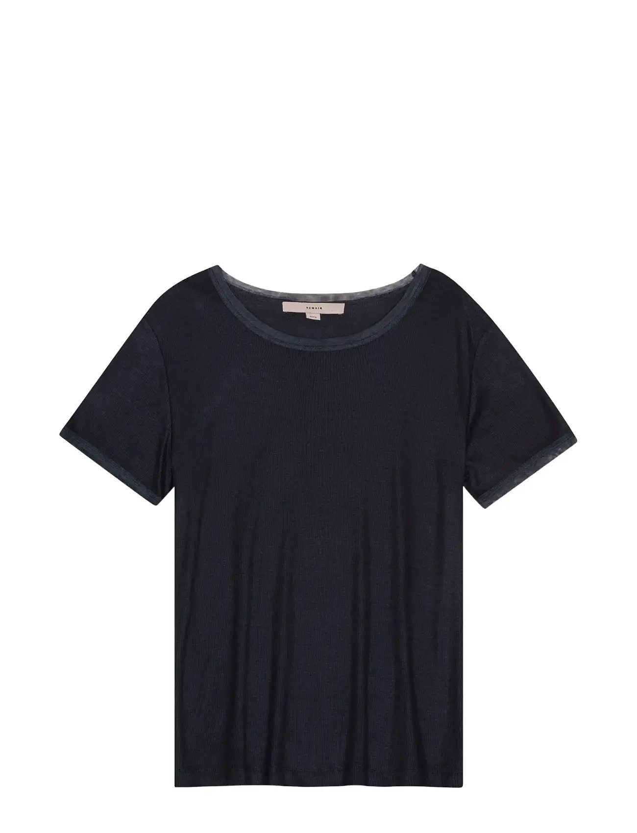 REMAIN BIRGER CHRISTENSEN Mesh Trim Tshirt Schwarz - L - Damen