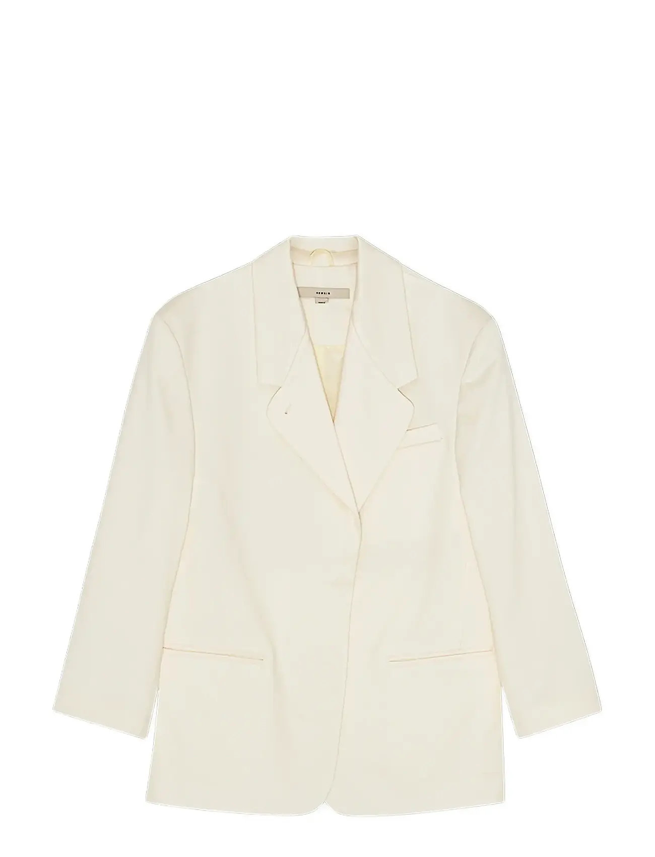 REMAIN Birger Christensen Oversized Blazer, 34, Cream, Blazere > Enkeltradede Blazere, Dame