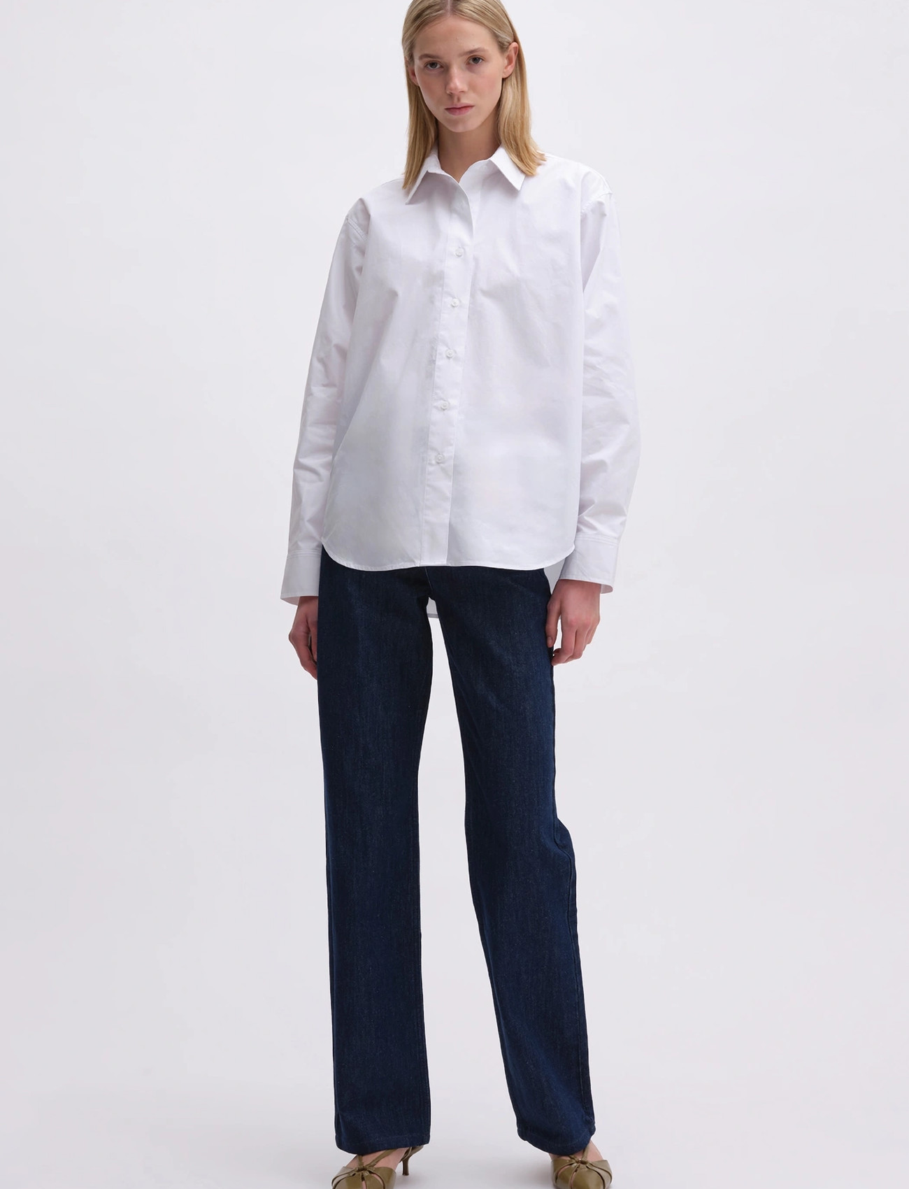 REMAIN Birger Christensen Boxy Shirt, 36, White, Skjorter > Langærmede, Dame