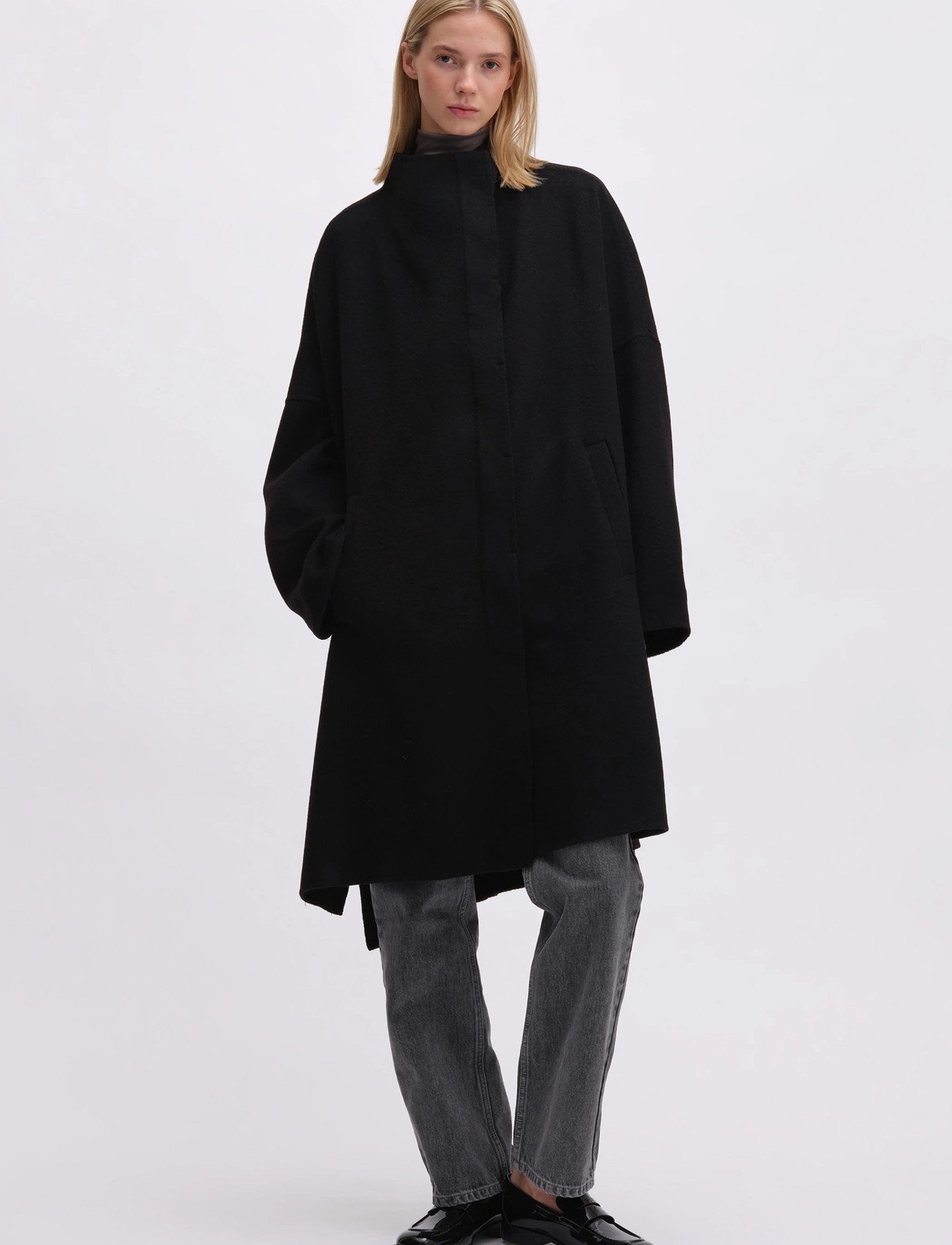 REMAIN Birger Christensen Drapy Wool Coat