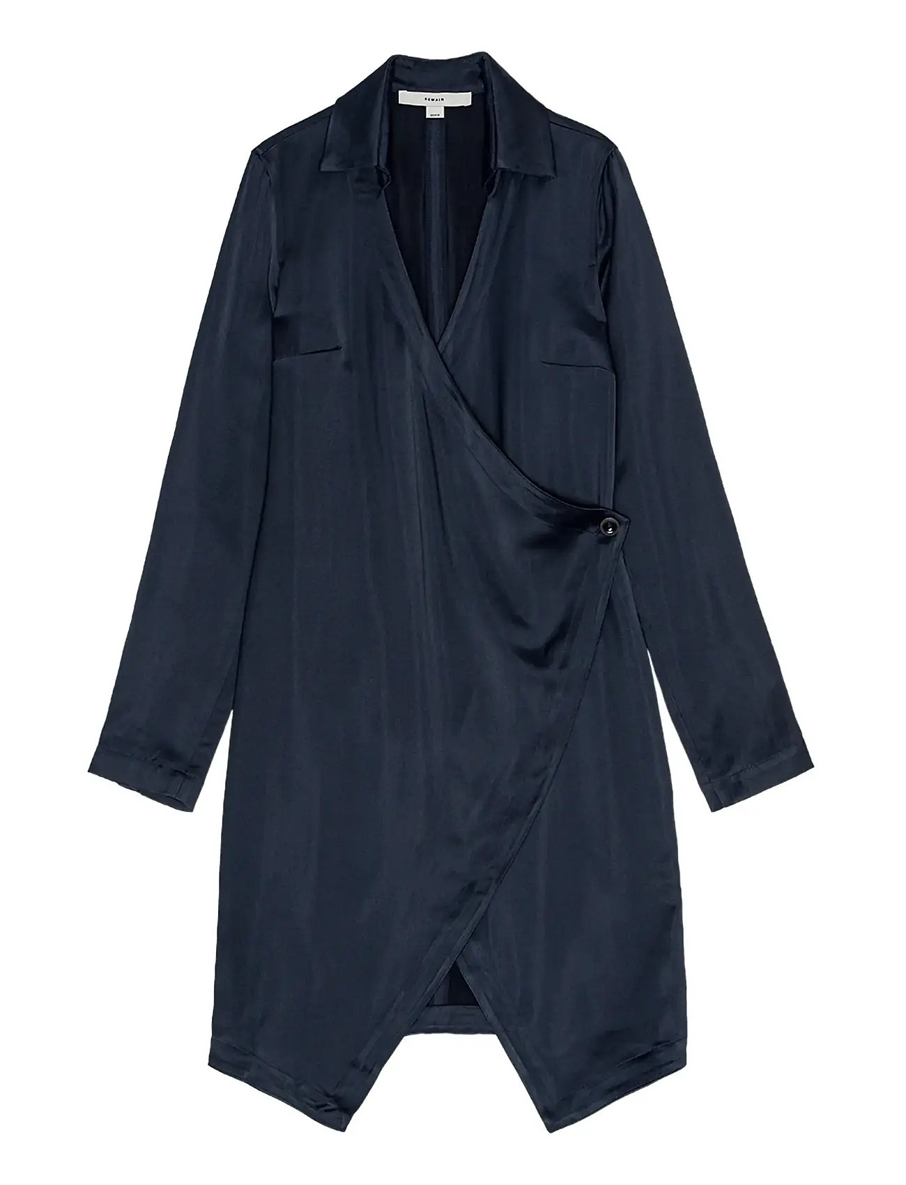 REMAIN BIRGER CHRISTENSEN Satin Wrap Kleid Navy - 36 - Damen