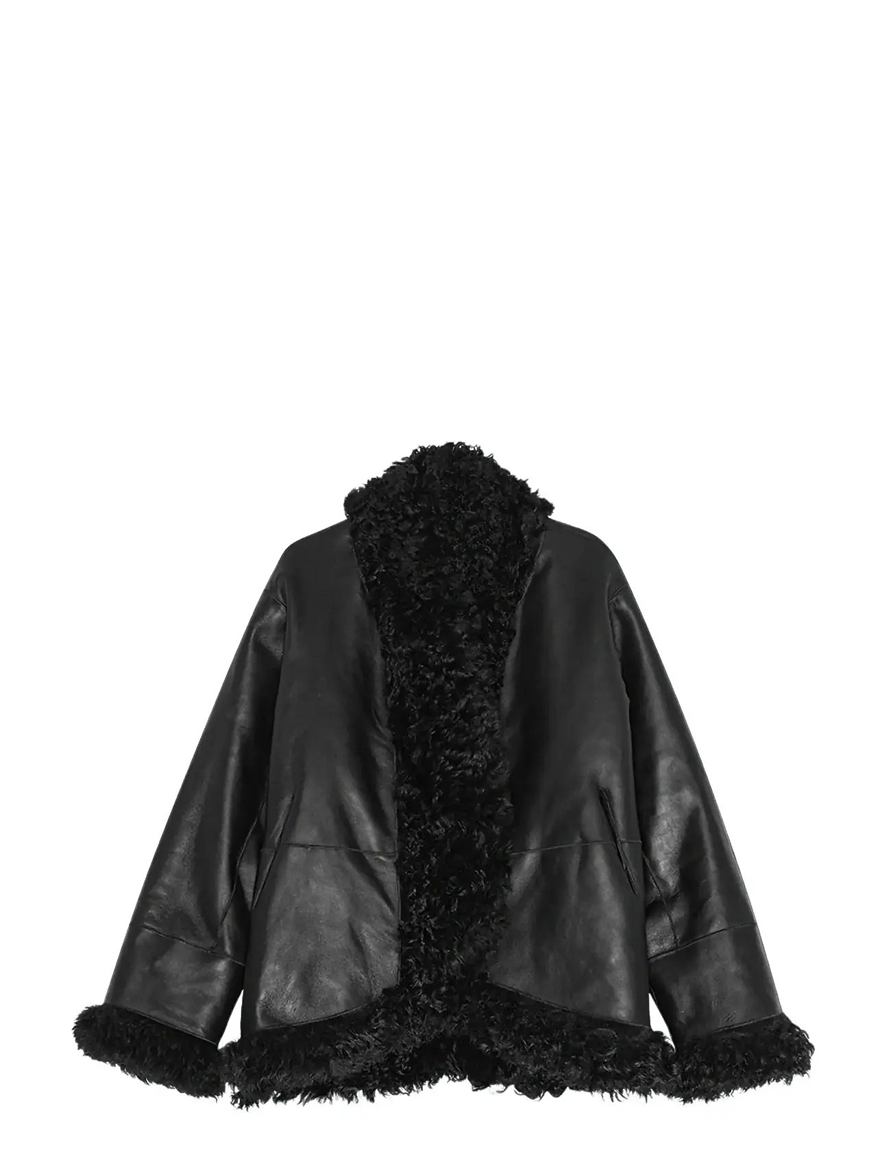 REMAIN BIRGER CHRISTENSEN Shearling Jacke Schwarz - 32 - Damen