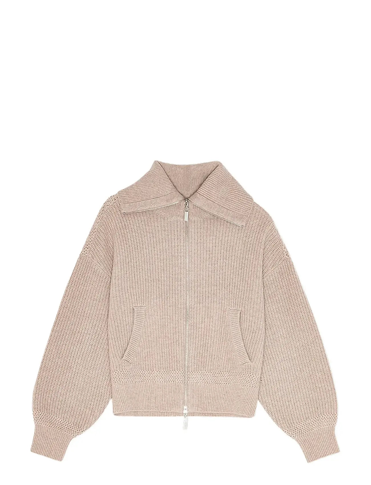 REMAIN BIRGER CHRISTENSEN Strick Cropped Bomber Beige - L - Damen