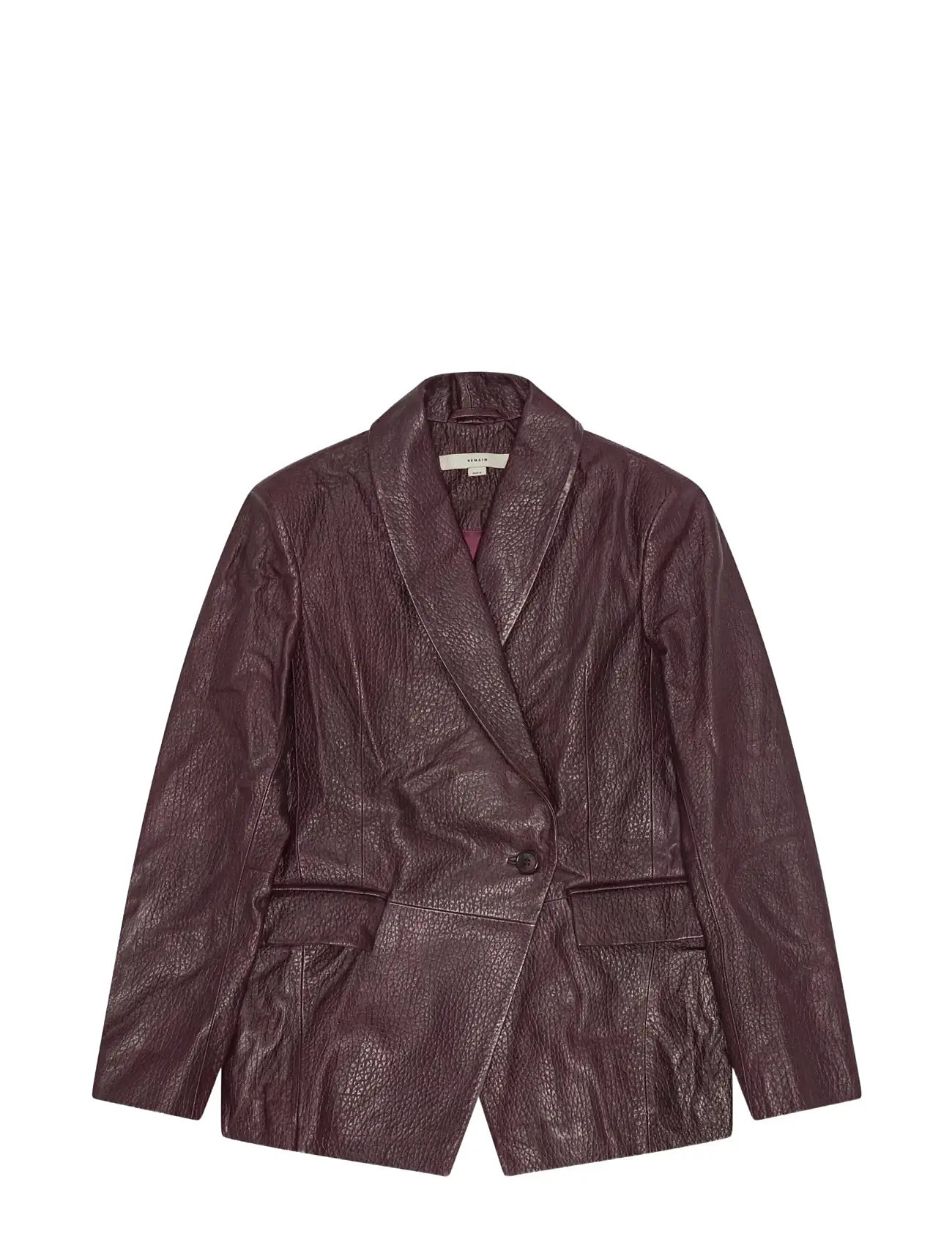 REMAIN BIRGER CHRISTENSEN Heavy Leder Blazer Braun - 36 - Damen
