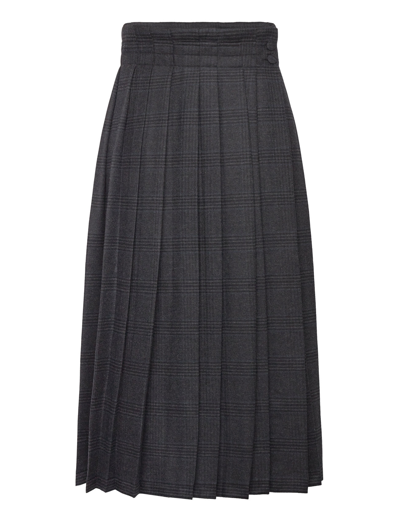 REMAIN Birger Christensen Pleated Suiting Skirt Grå