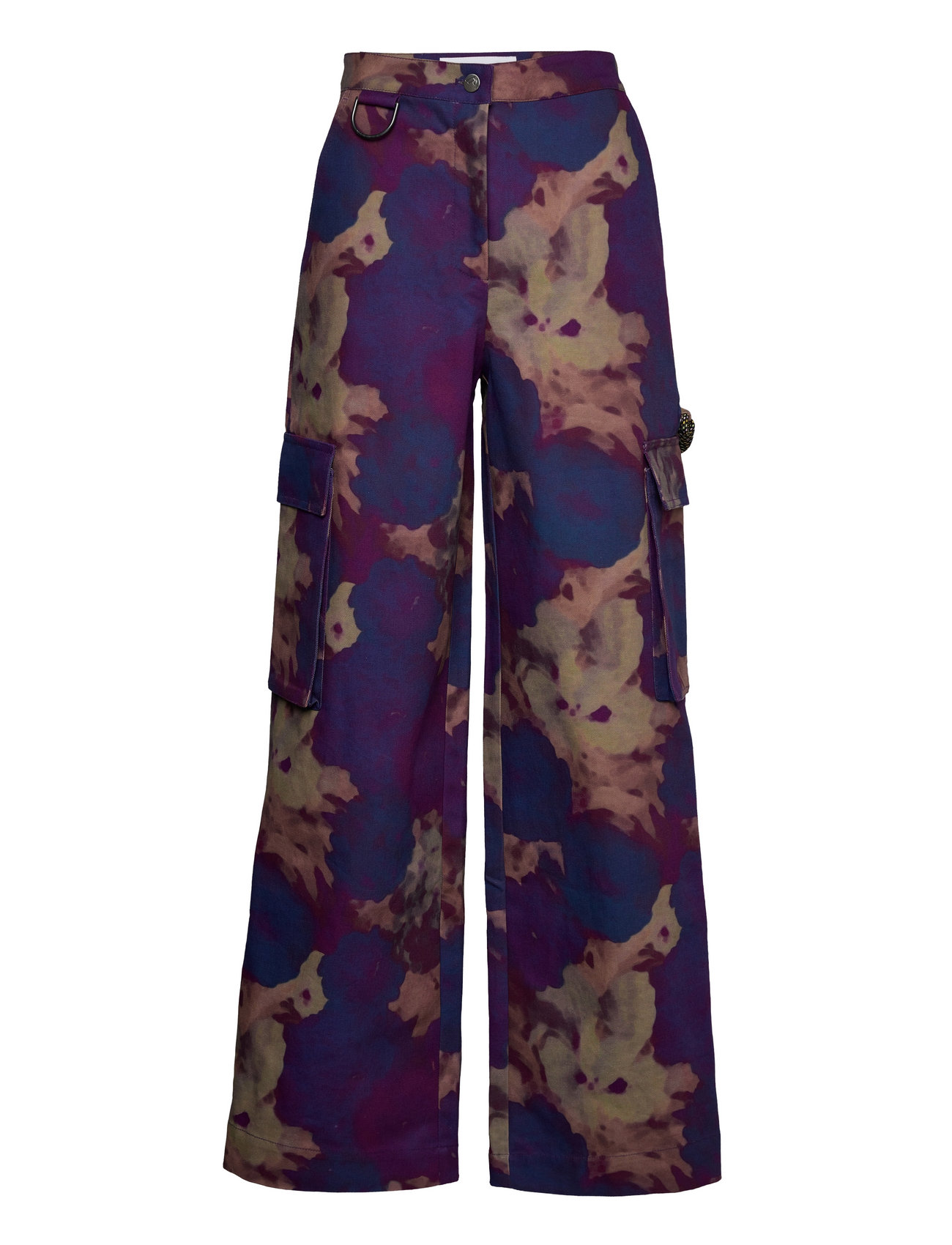Printed Canvas Wide Pants Purple REMAIN Birger Christensen