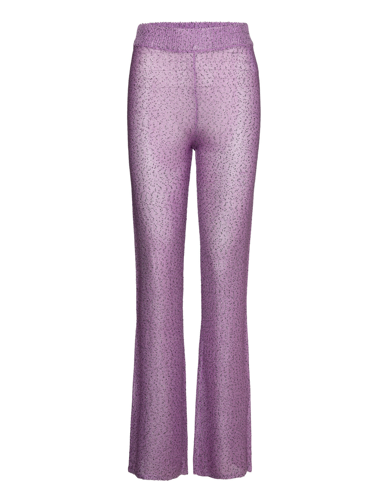 Sequin Knit Fitted Flared Pants Purple REMAIN Birger Christensen