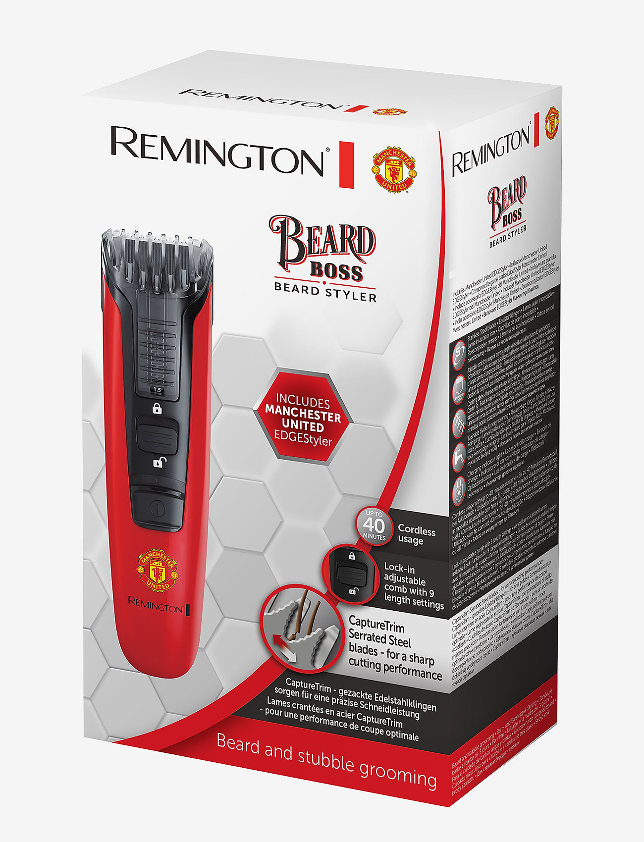Remington - MB4128 Man Utd Beard Boss Styler - rakapparat - no color - 1