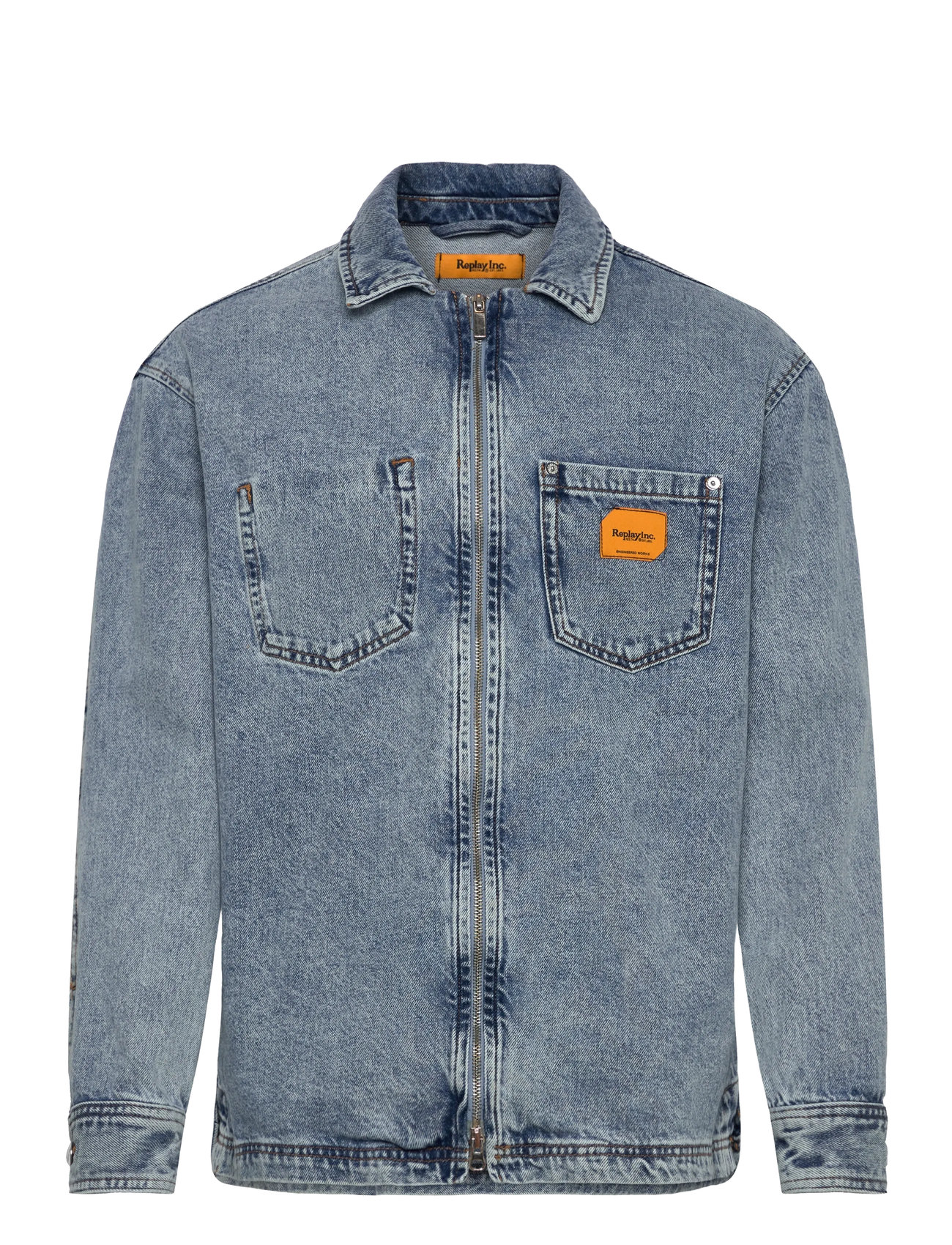 Replay Shirt, L, Blue, Skjorter > Denim-Skjorter, Herre