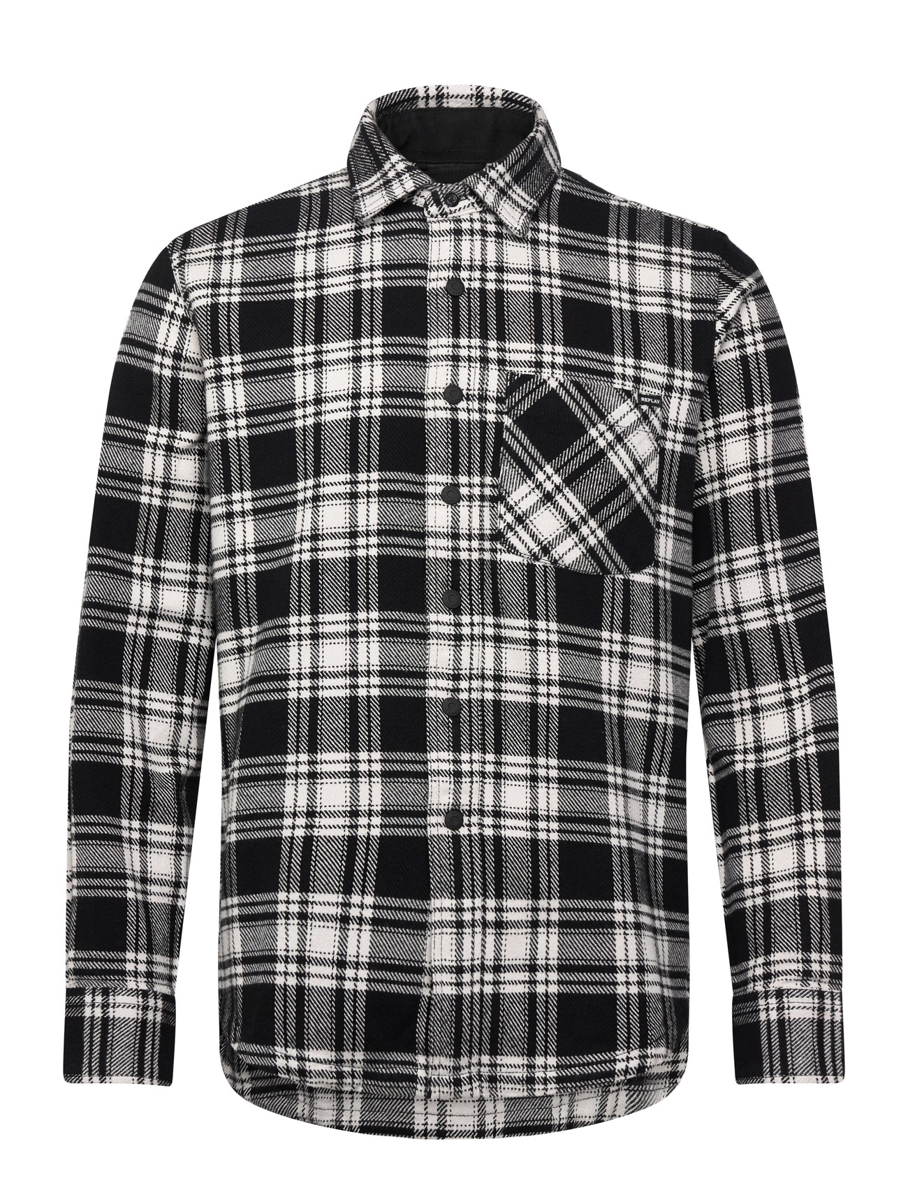 Replay Shirt Regular, S, Black, Shirts > Checkered Shirt, Herre